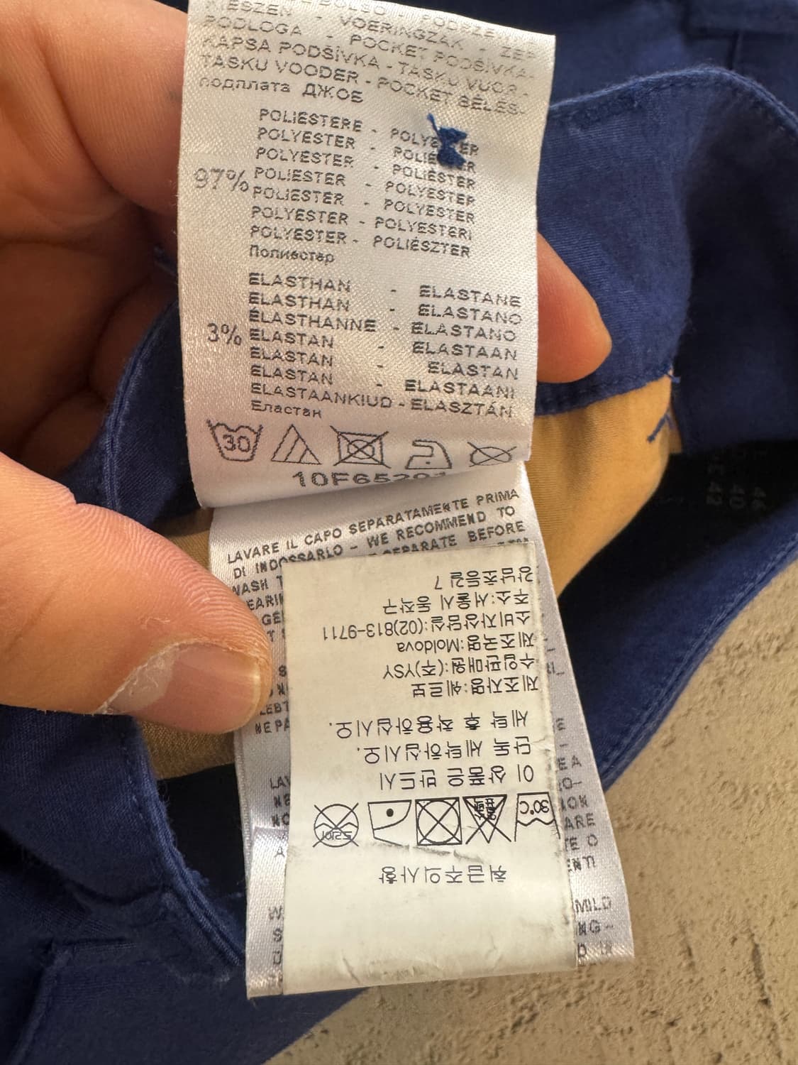 쉐르보 남성 블루 치노 팬츠 42 상품이미지8