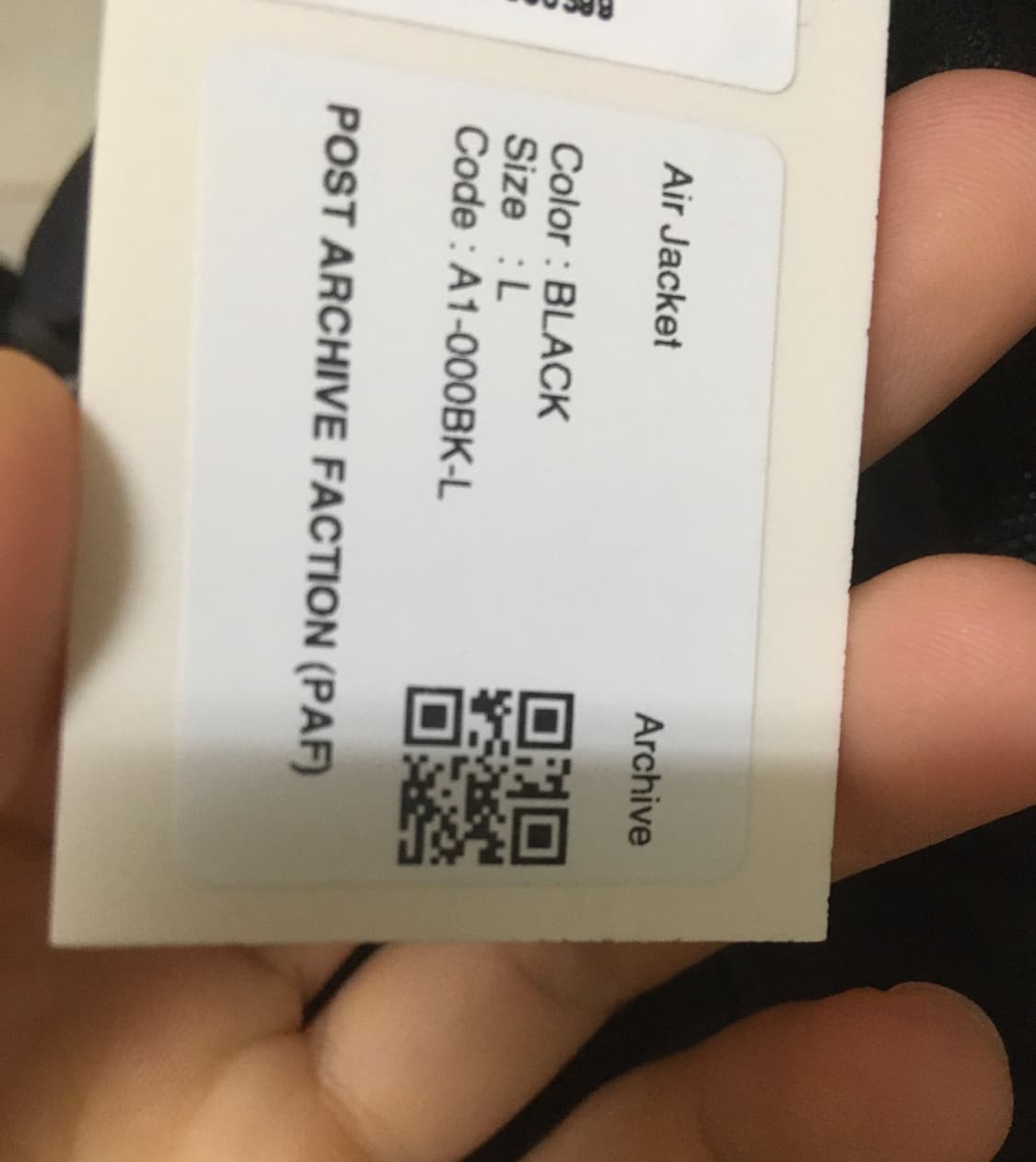 파프 에어자켓 블랙 판매합니다 상품이미지7