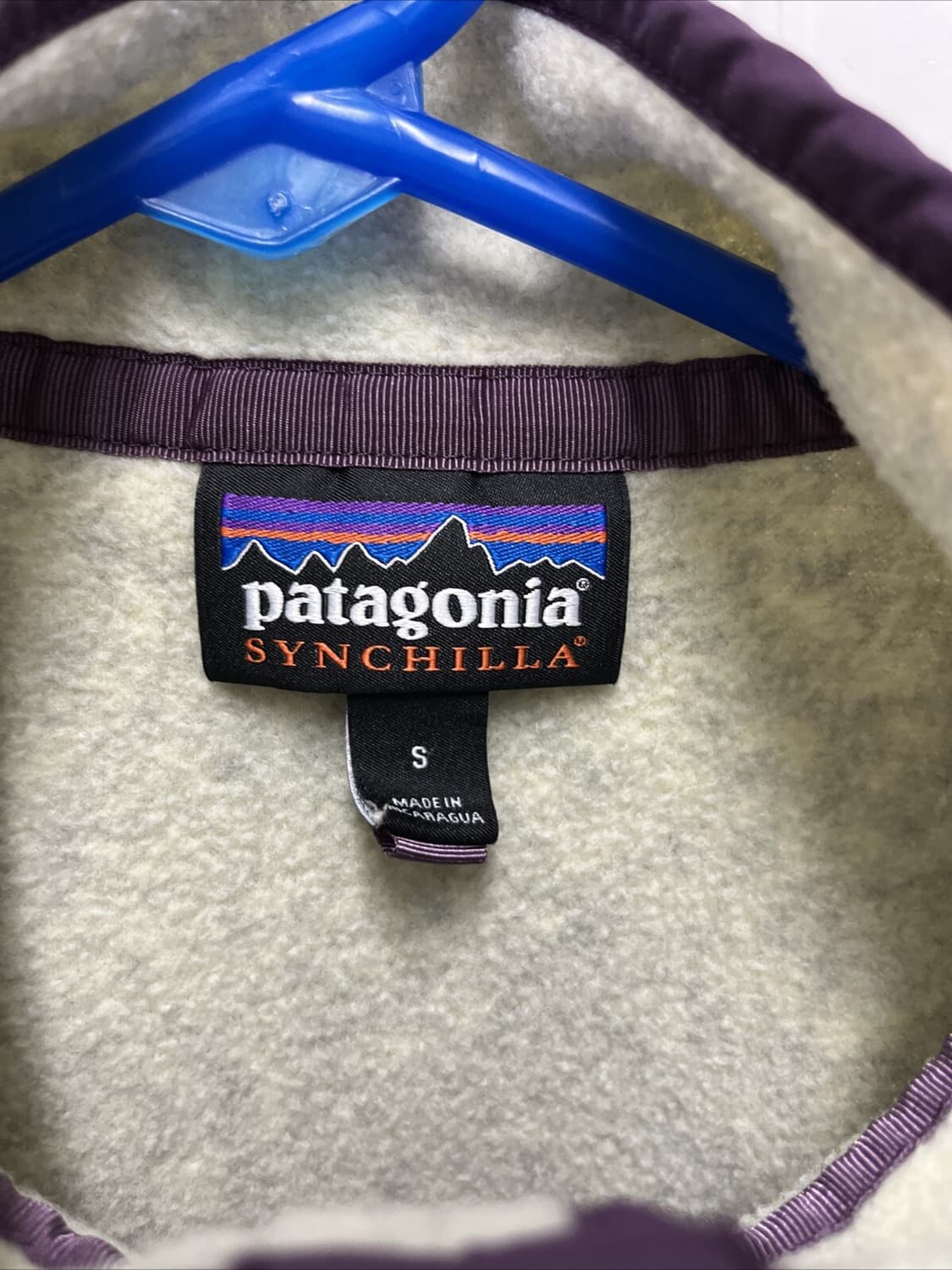 10s 파타고니아 신칠라 스냅-T 아이보리/퍼플 상품이미지3