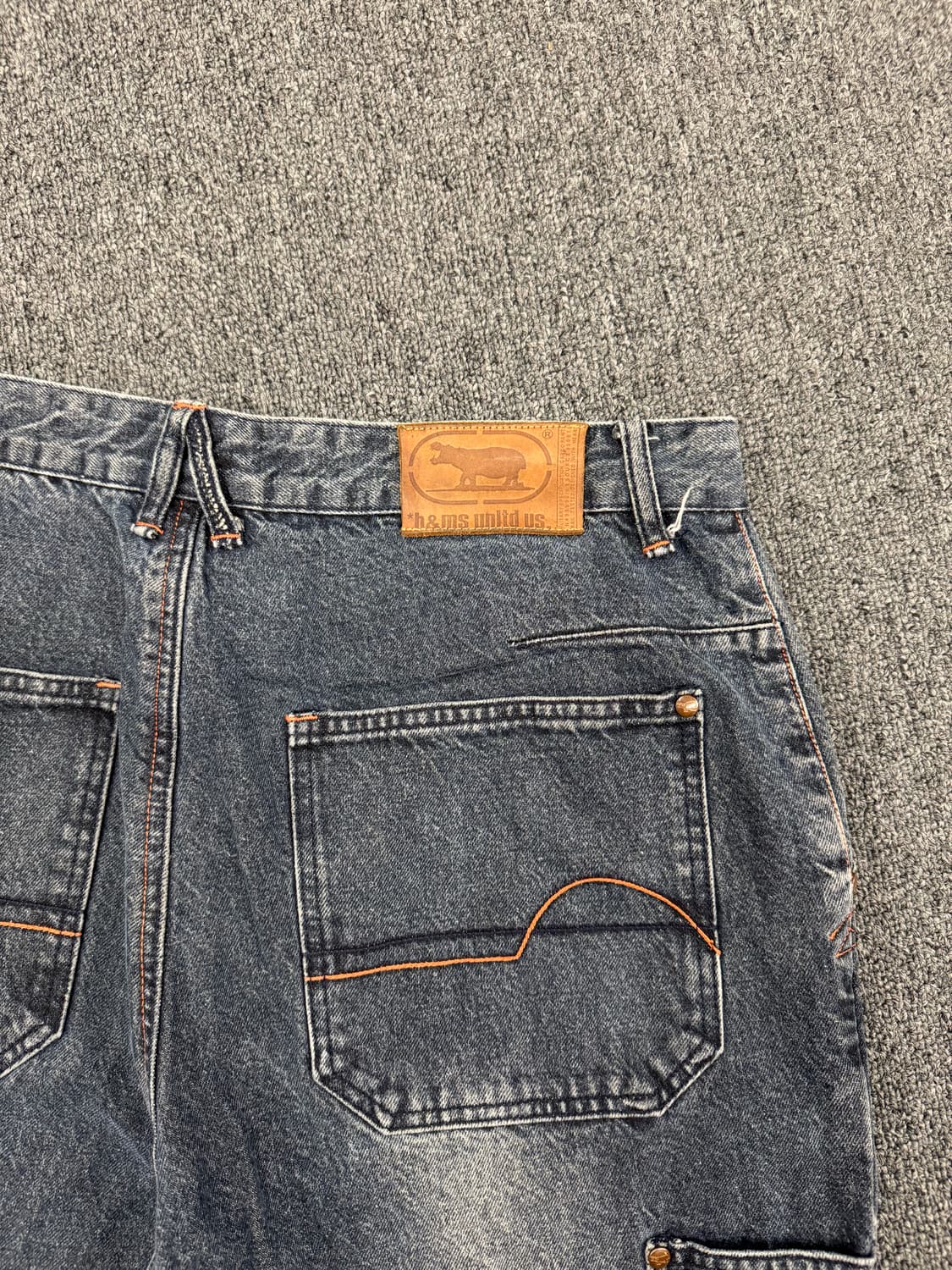 36) H&MS UNLTD US 빈티지 올드스쿨 데님 워크팬츠 힙합팬츠 상품이미지7