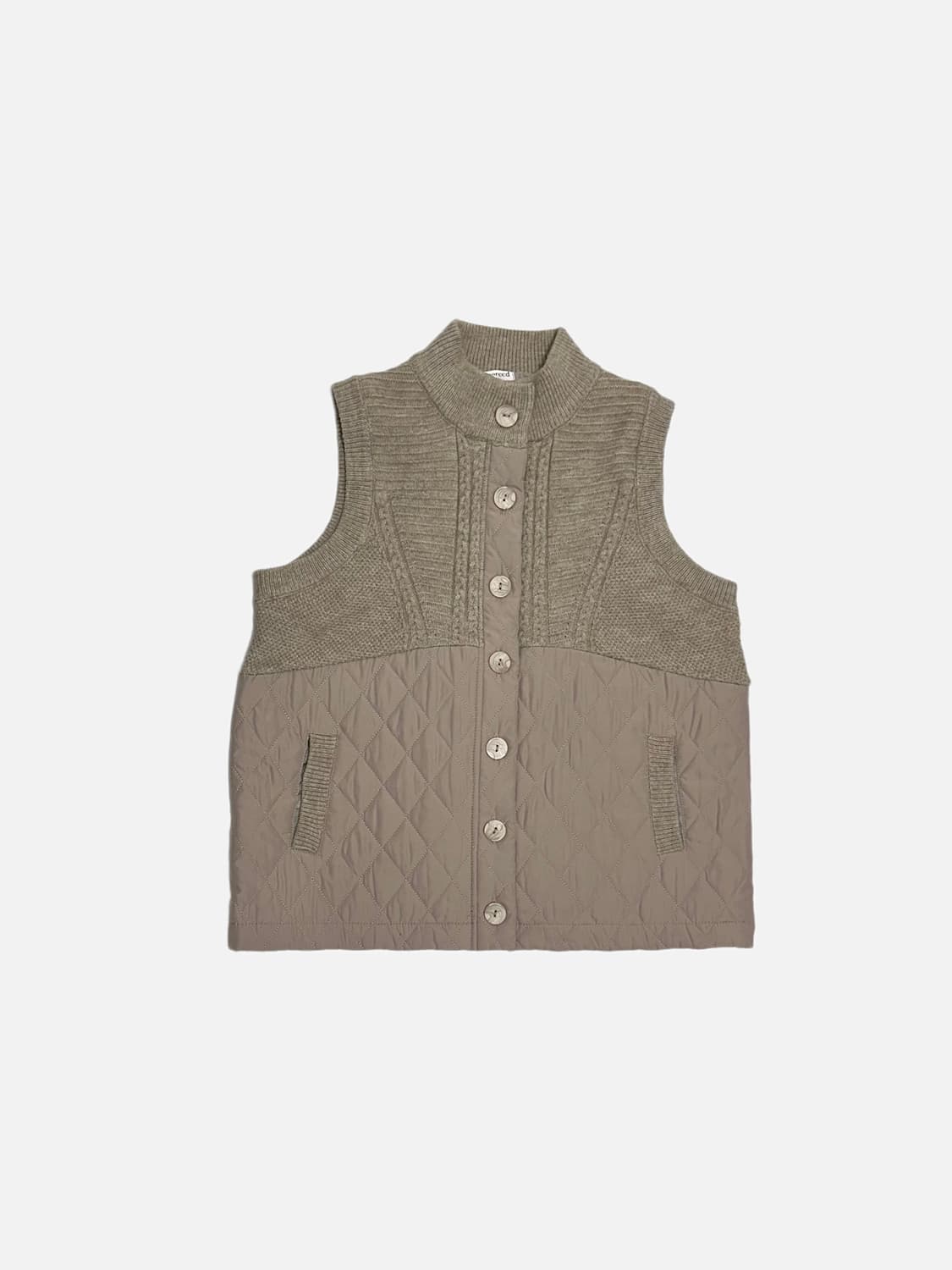 Memoreed 니트 누빔 조끼 집업 자켓 일본빈티지 상품이미지1