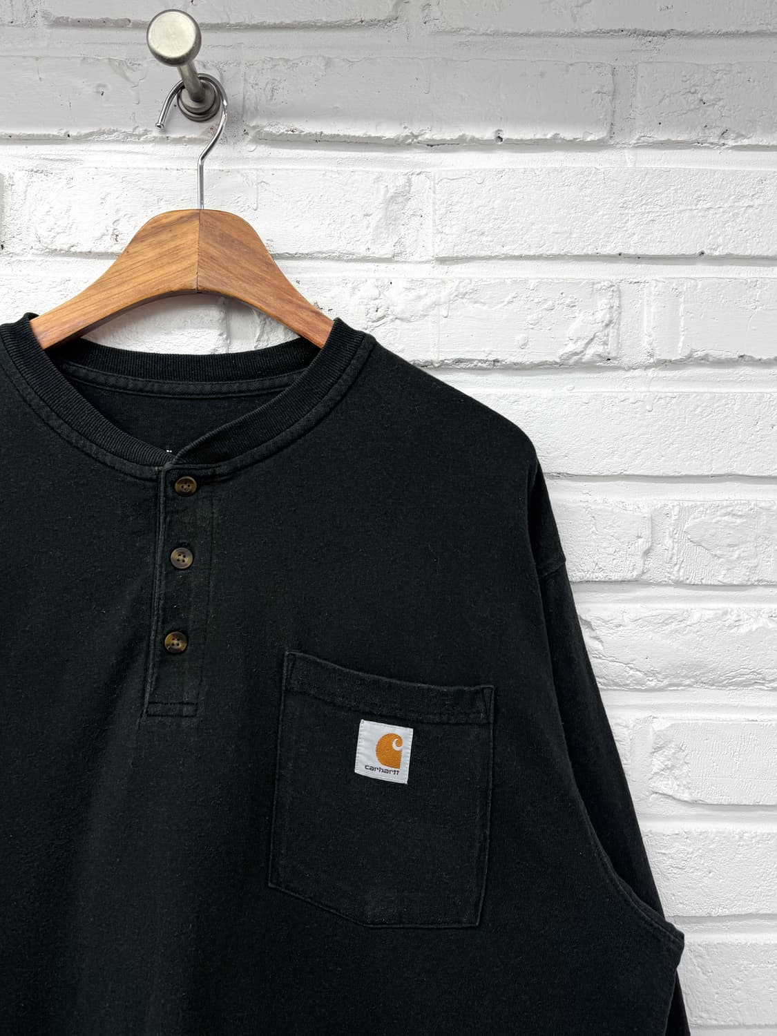 칼하트 블랙 헨리넥 롱슬리브 상품이미지4