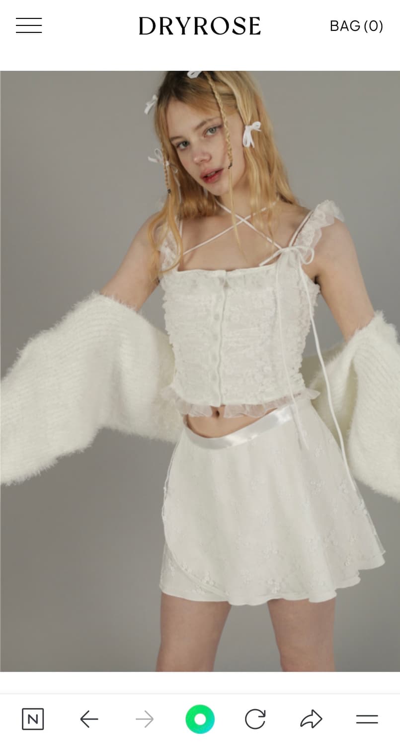 (새상품)드라이로즈 ANGEL LACE STRING TOP 상품이미지2