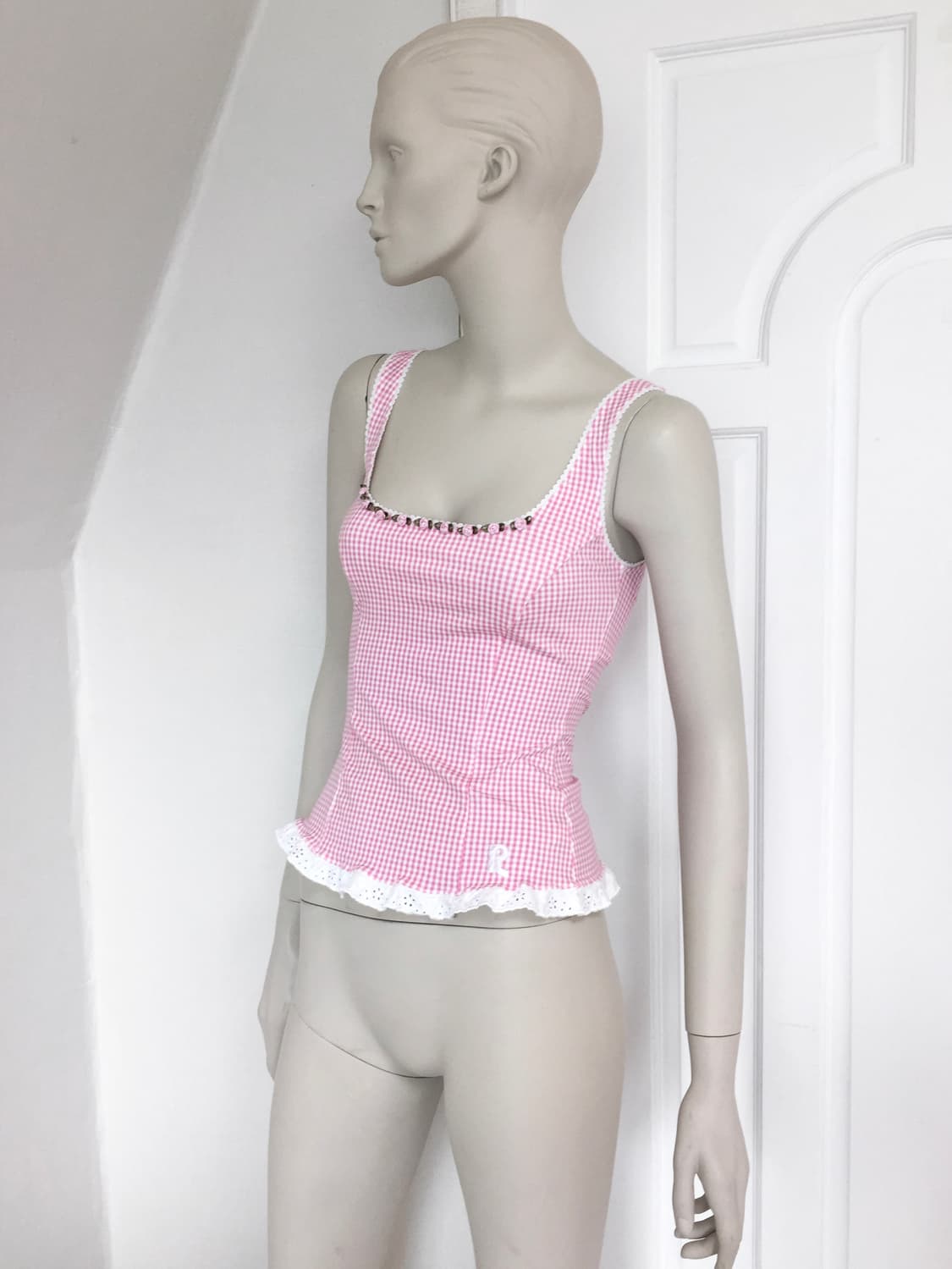 Coquette baby Corsage Check Top 상품이미지9