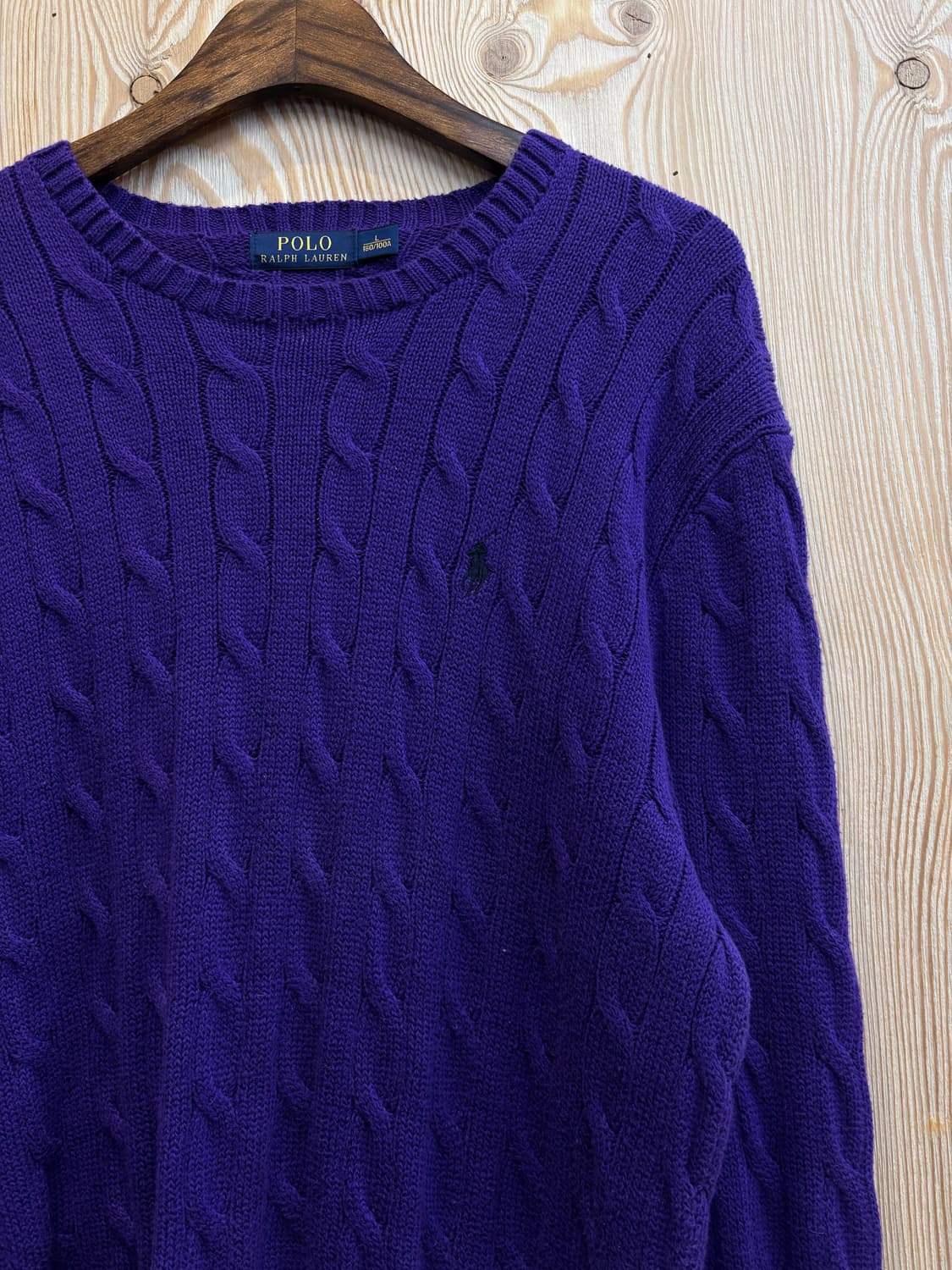 폴로 랄프로렌 꽈배기 니트 퍼플 상품이미지2