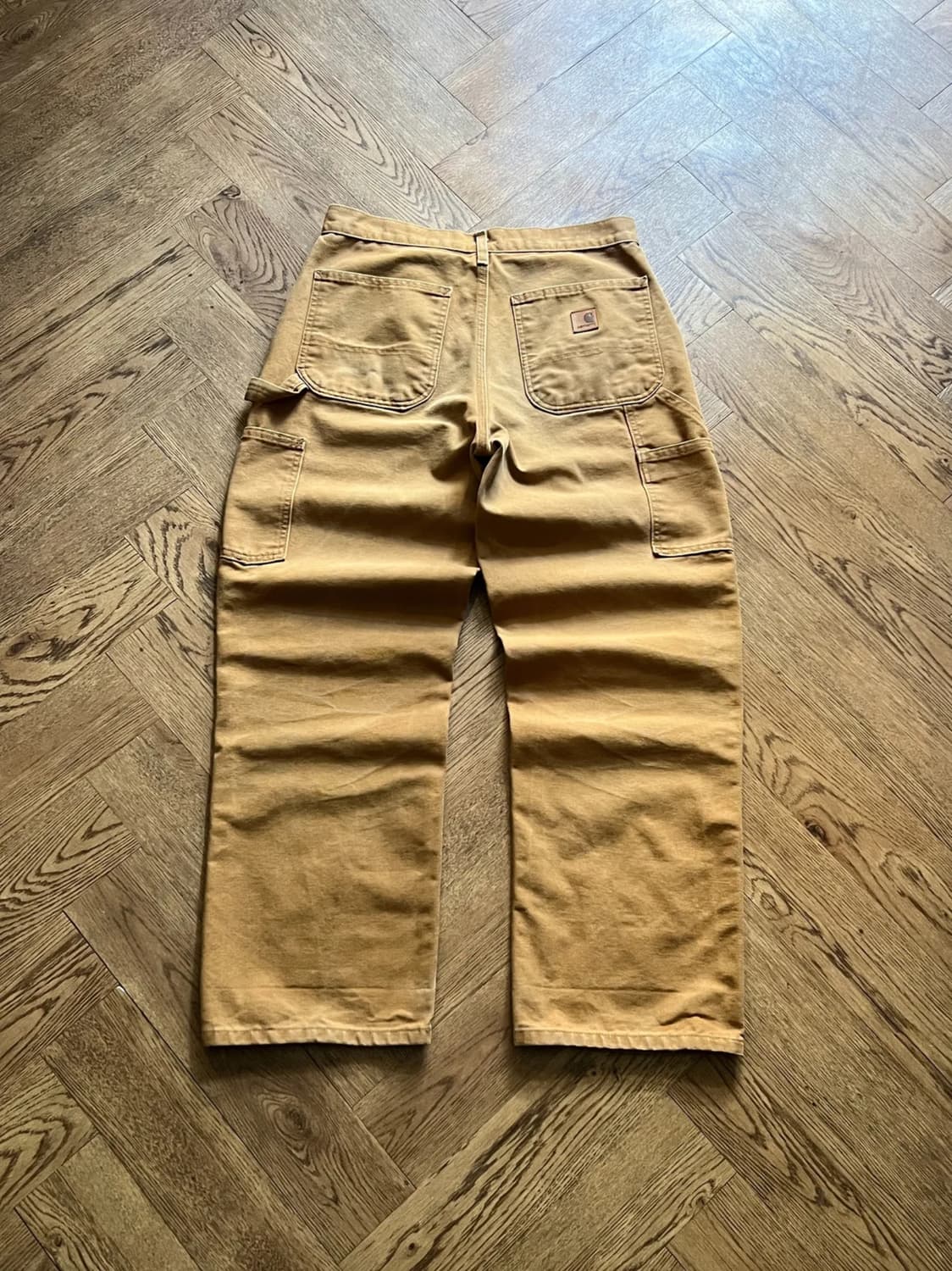 [31]칼하트 USA 빈티지 워싱 브라운 싱글니 카펜터 워크 팬츠 상품이미지1