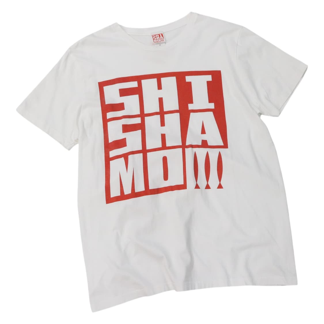 SHISHAMO 시샤모 일판 밴드 투어 굿즈 빅로고 화이트 반팔티셔츠 M 상품이미지1
