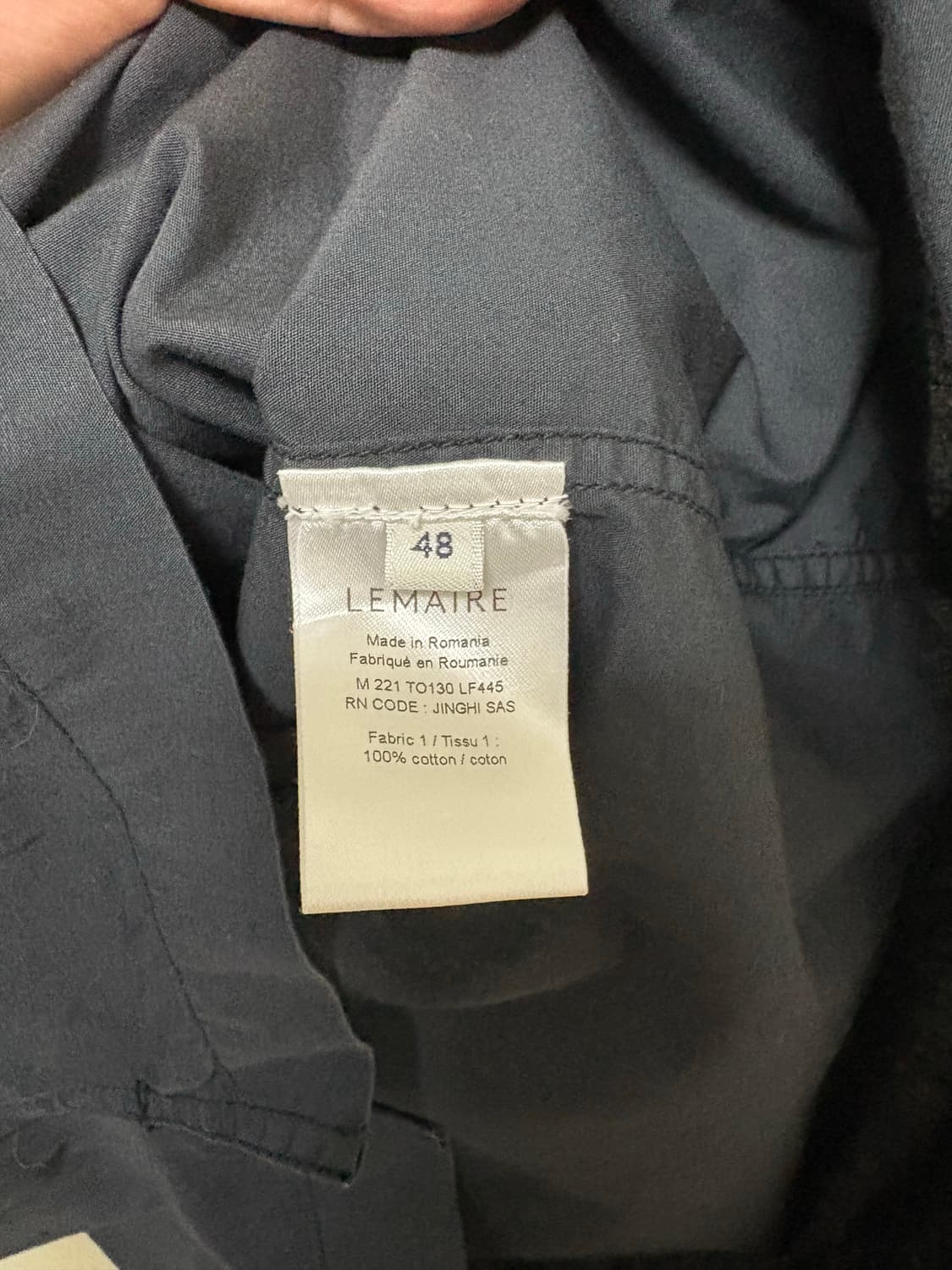 르메르 하이넥 포플린 반팔셔츠 (48) 상품이미지4