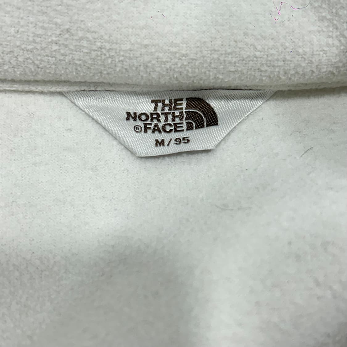 The north face 노스페이스 브라운로고 아이보리 후리스 상품이미지6