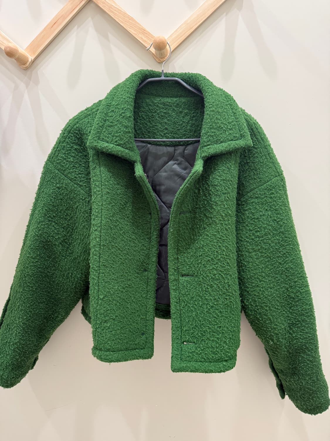 더일마 울 코랄투웨이자켓 리버시블 (그린) 상품이미지4