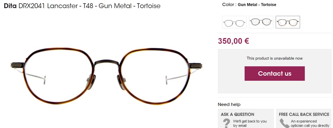 디타 DITA 하우스 브랜드 명품 티타늄 안경 0201 상품이미지6