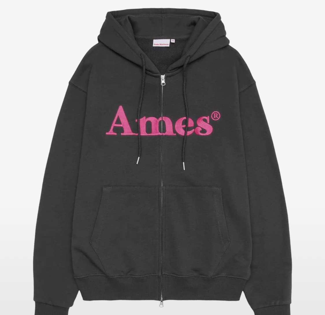 AMES 아메스월드 베이직 후드집업 차콜 상품이미지1