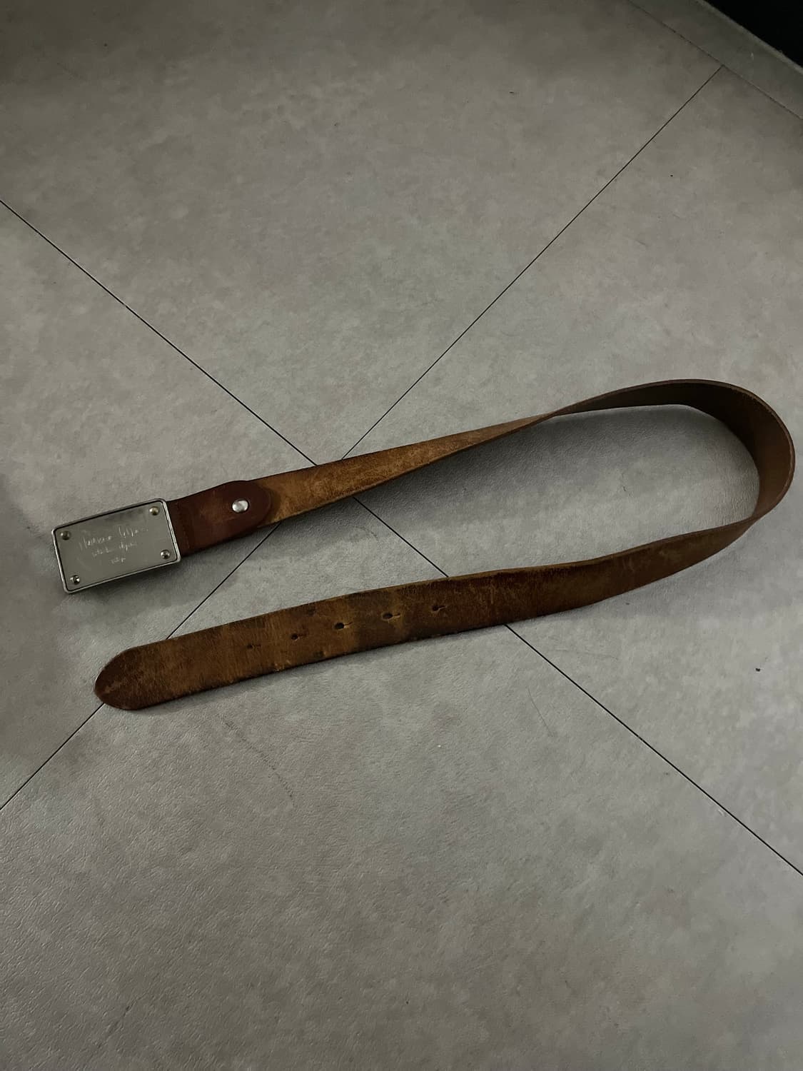 넘버나인 브라운 레더벨트 상품이미지5