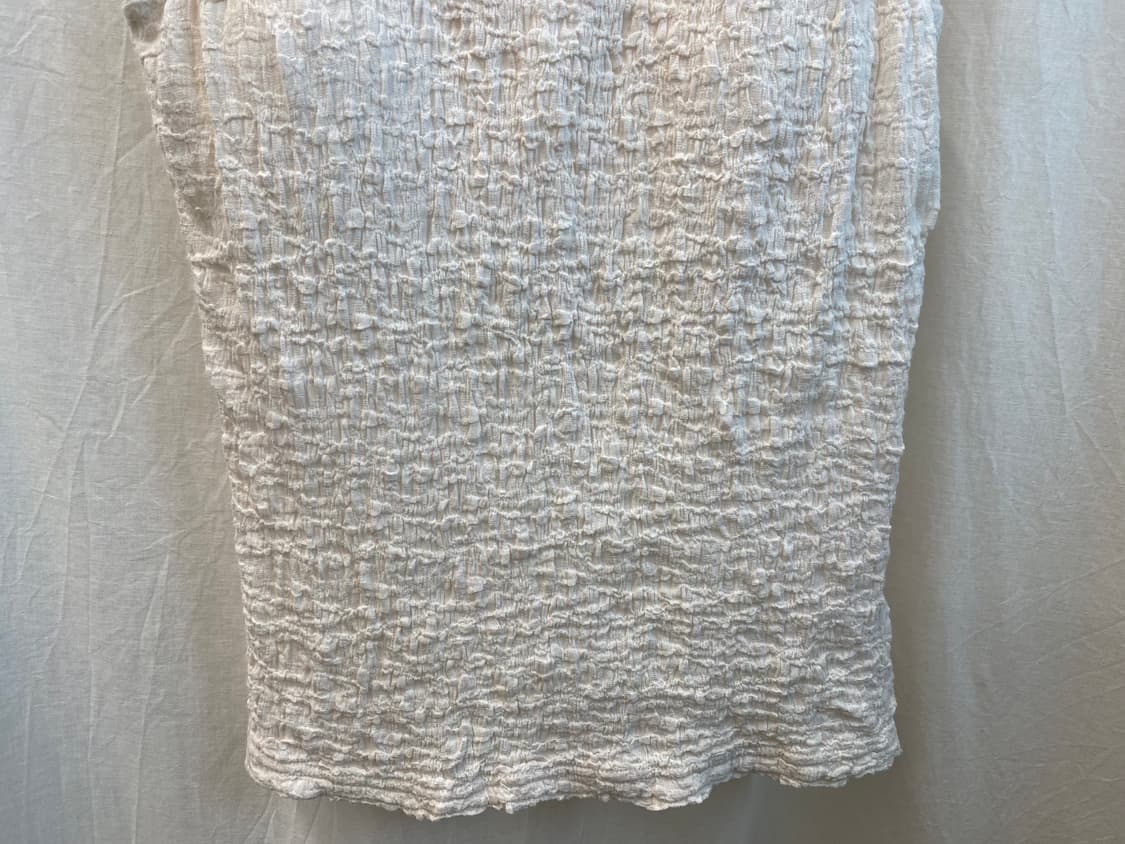 웜화이트 링클드 민소매탑(M) 상품이미지4