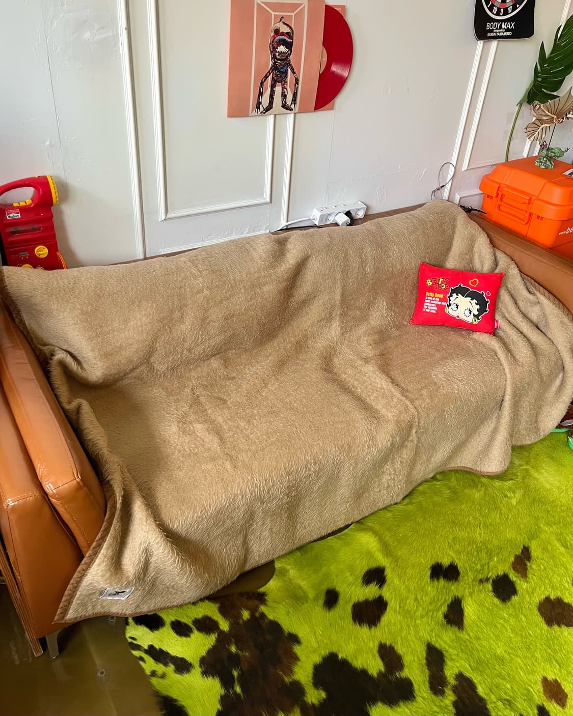 1980-90s Old CELINE Paris Fur Blanket 상품이미지3