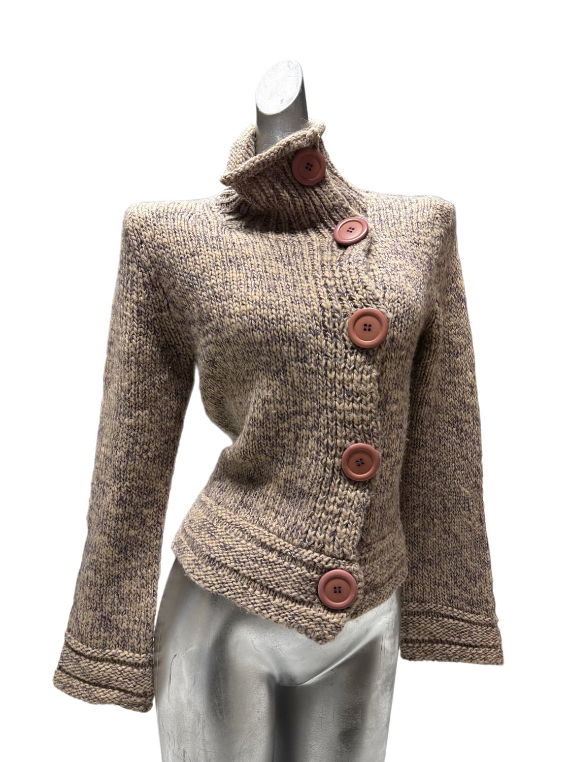 SYSTEM 빅버튼 하이넥 가디건  상품이미지2