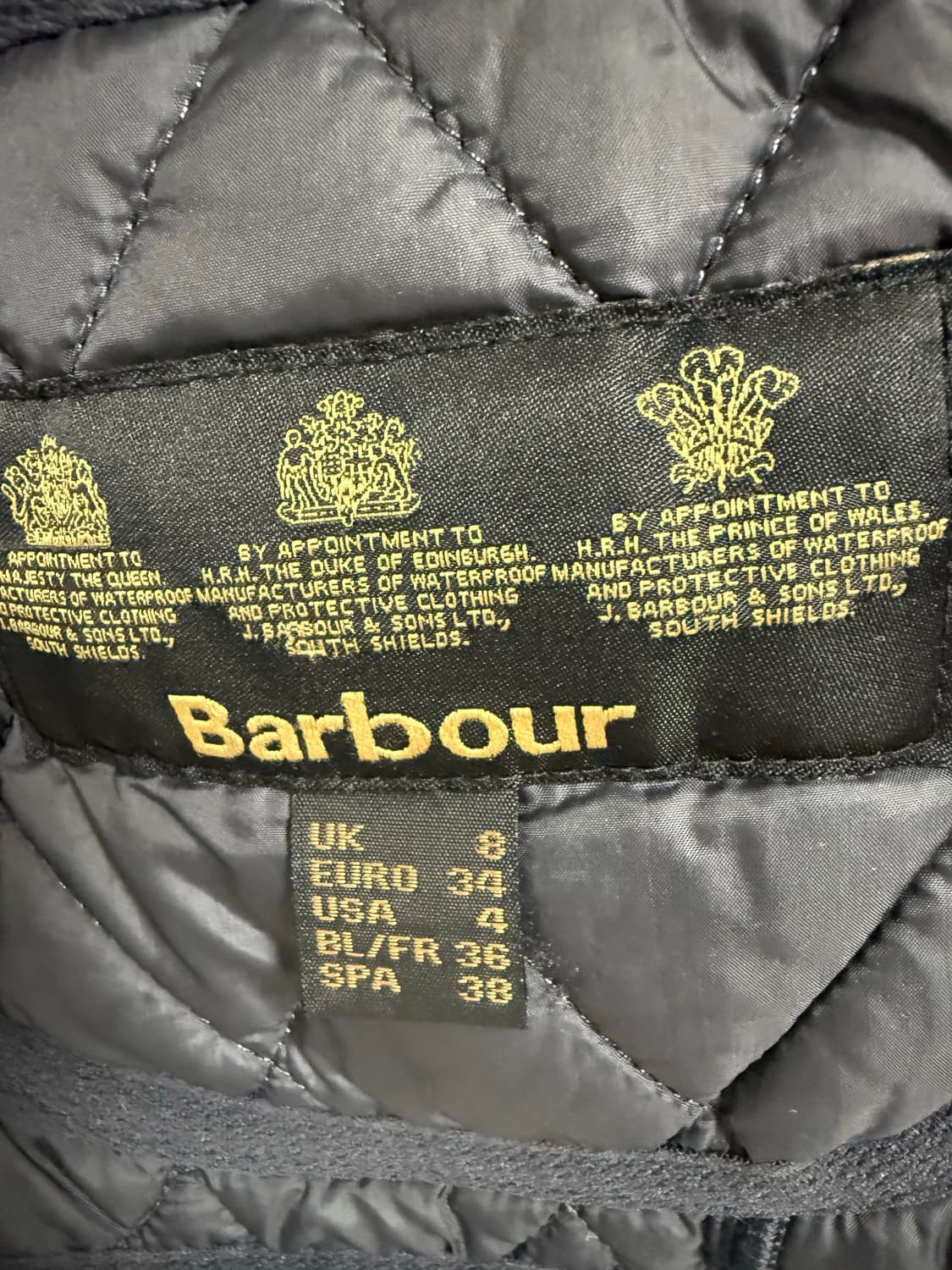 정품)바버 퀼팅 베스트 34 상품이미지8