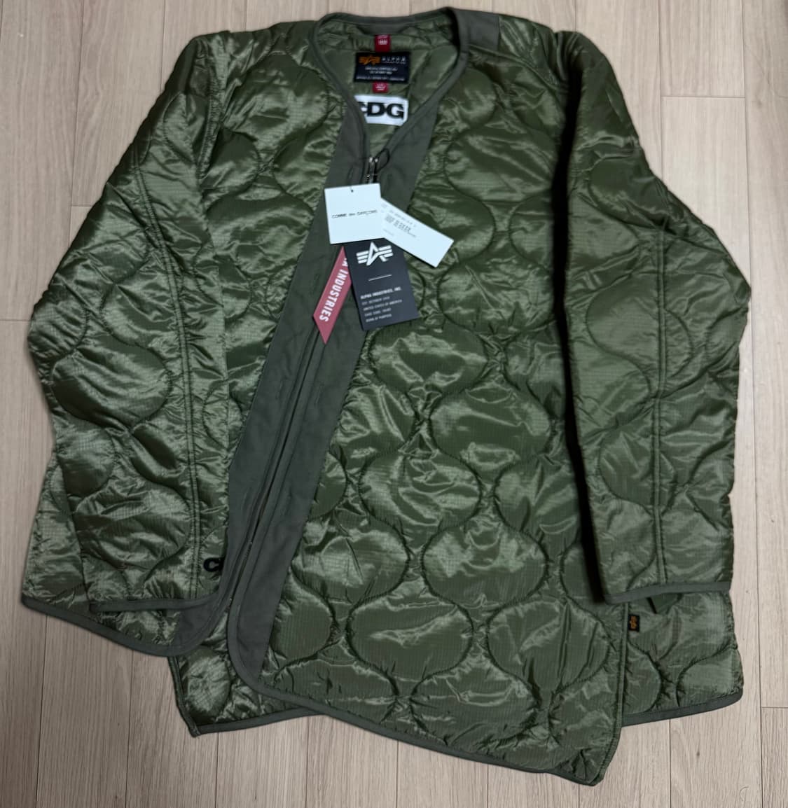 꼼데가르송(CDG)x알파 인더스트리 바이어스 라이너 깔깔이 L 상품이미지2