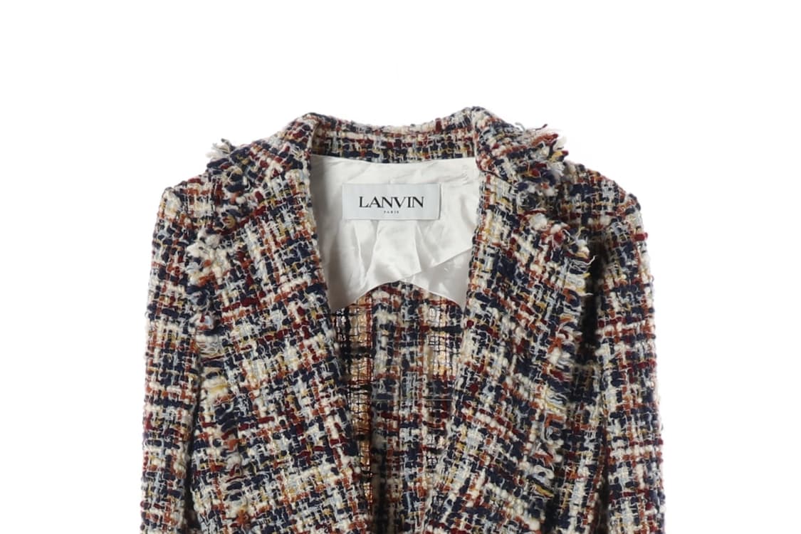 랑방 울96% 리본 타이 트위드 블레이저 자켓 재킷
 상품이미지3