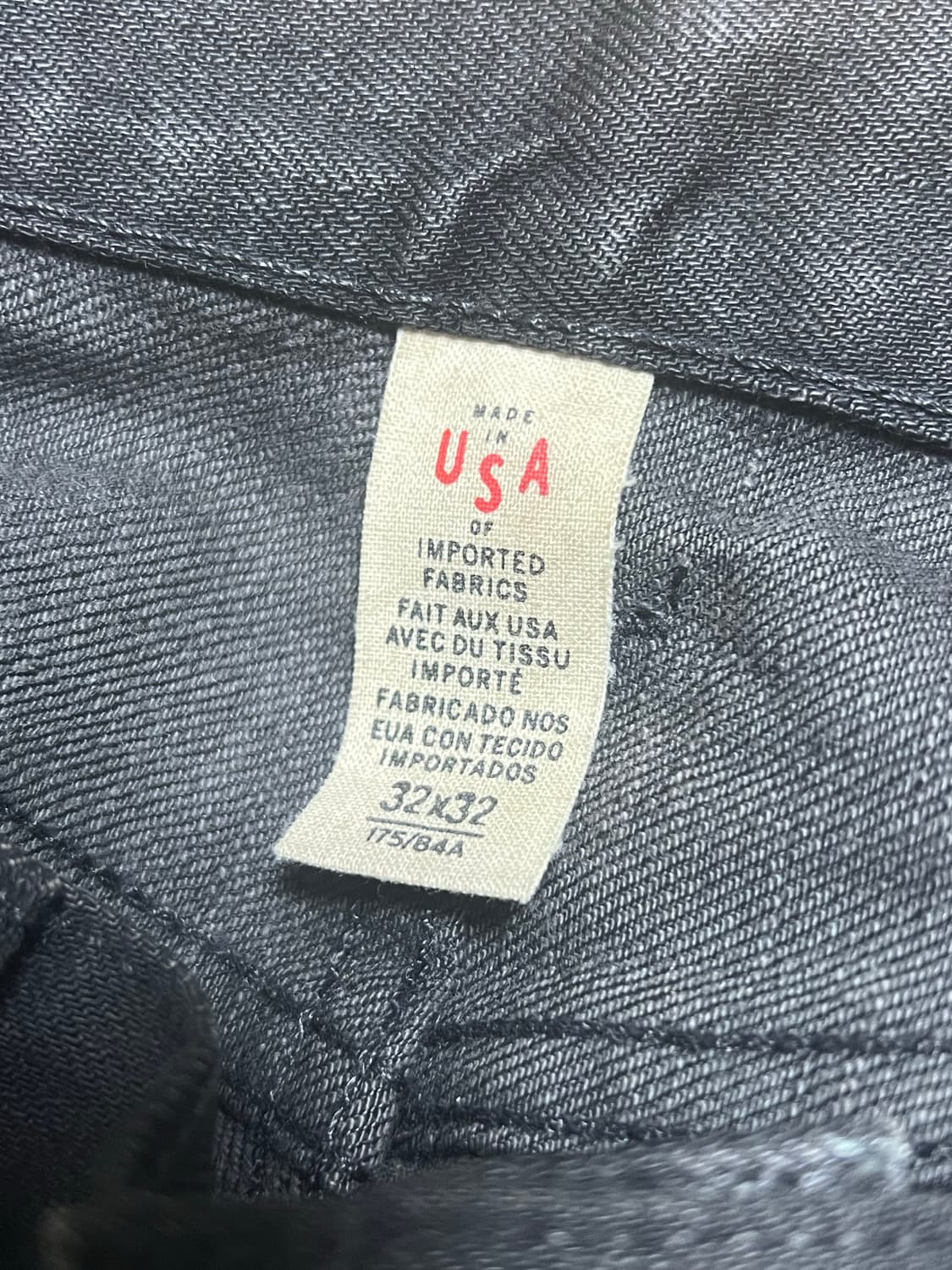 RRL USA 생산 로우스트레이트 뉴블랙온블랙 32x32 상품이미지6