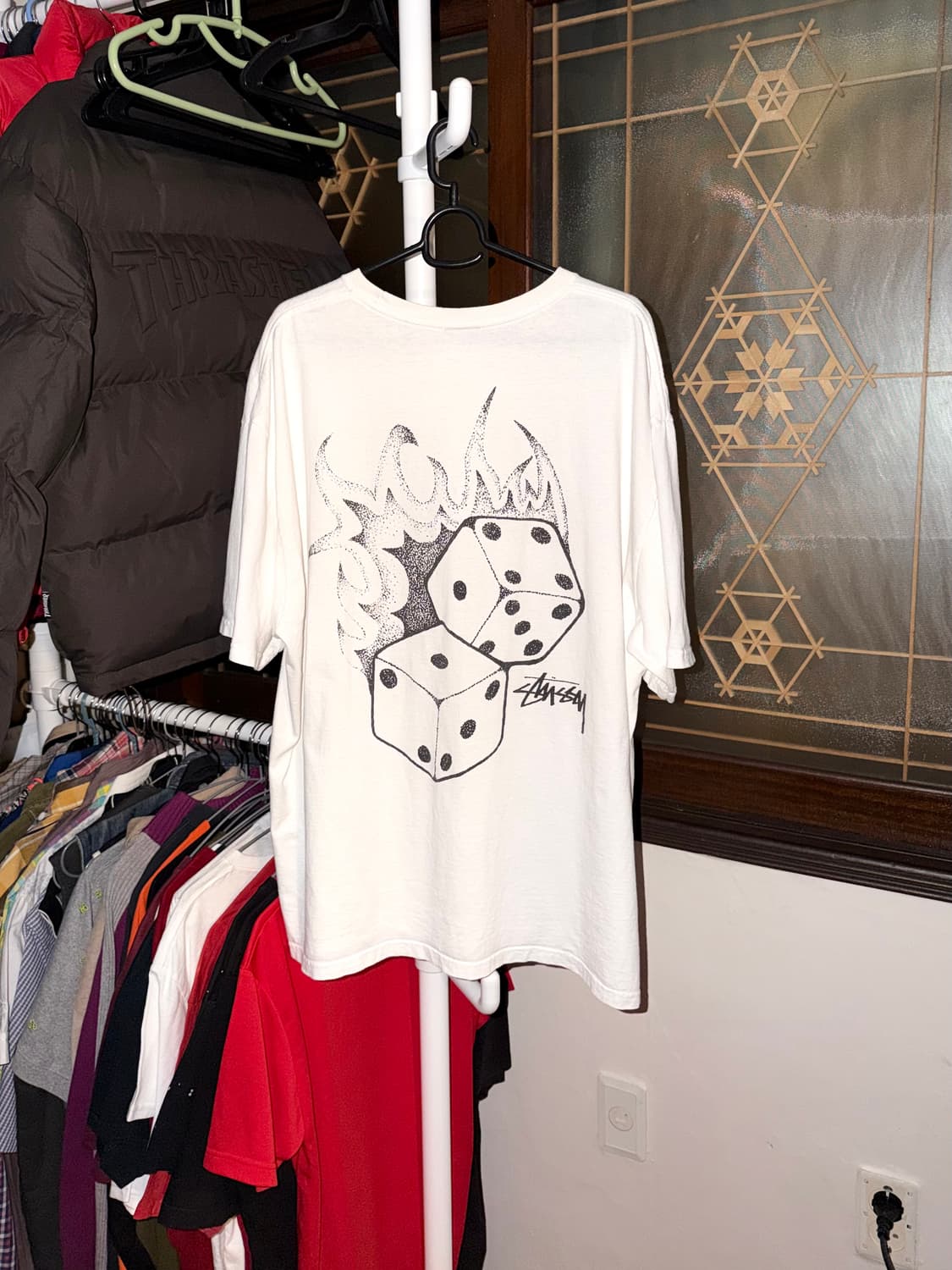 스투시 파이어 다이스 티셔츠 화이트 XL 상품이미지2