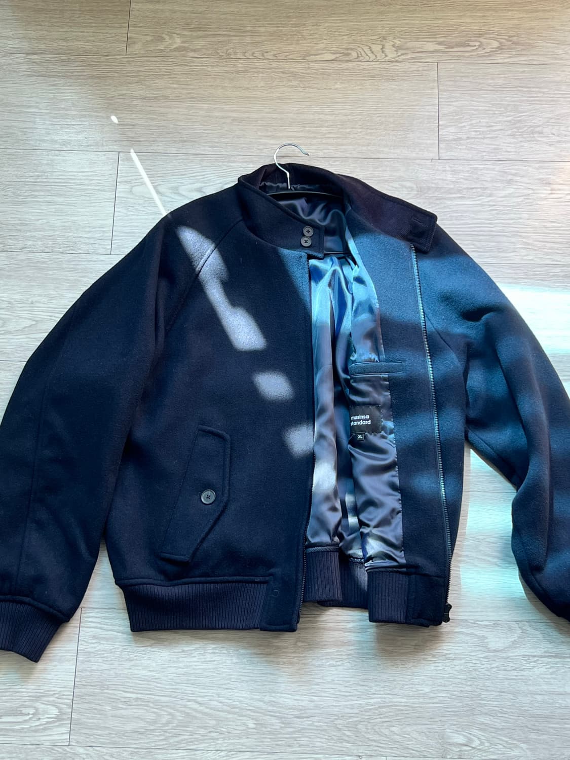 울 블렌드 해링턴 재킷 [네이비] XL 상품이미지1