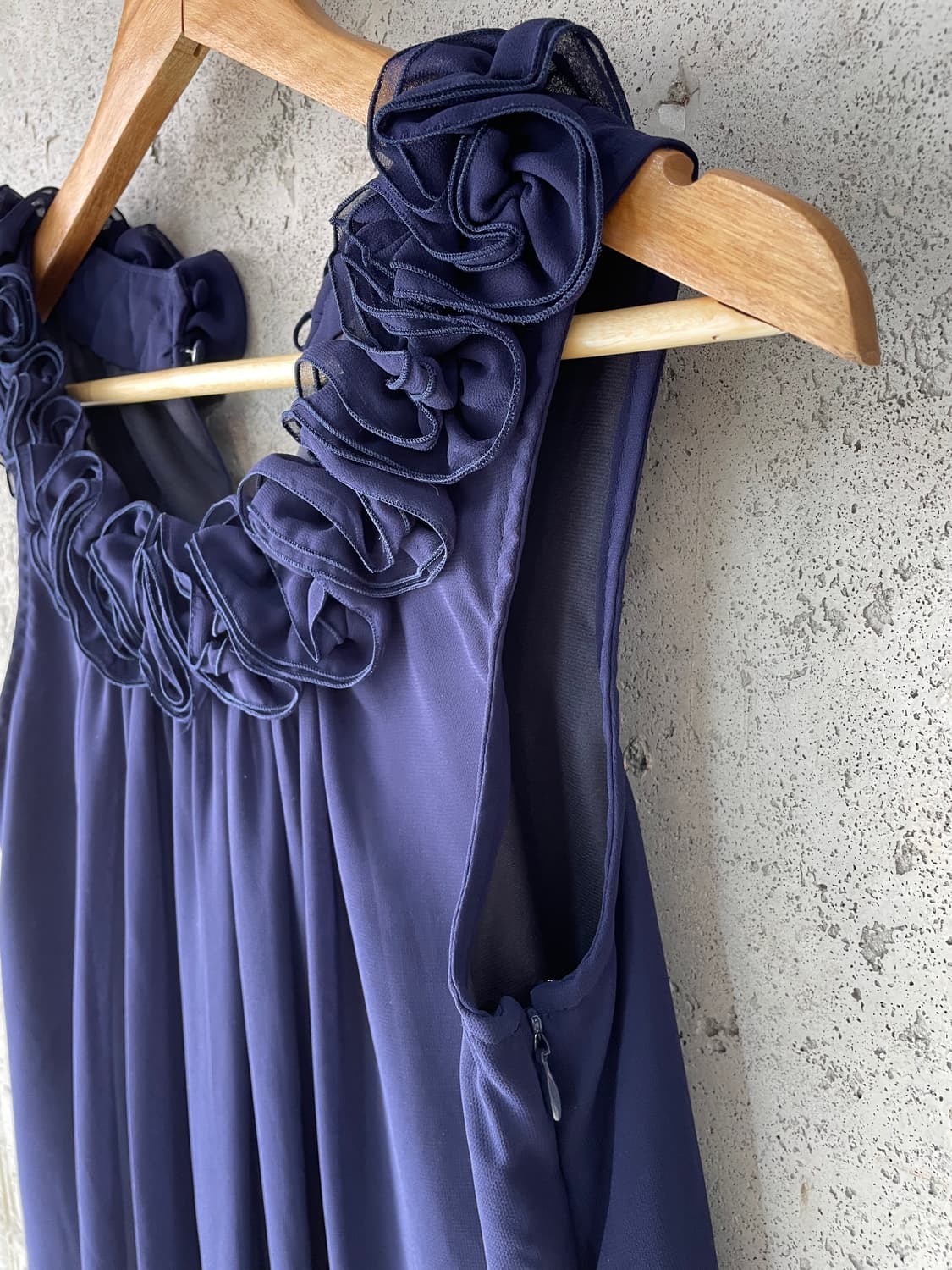 로즈 쉬폰 드레스 딥블루 상품이미지1