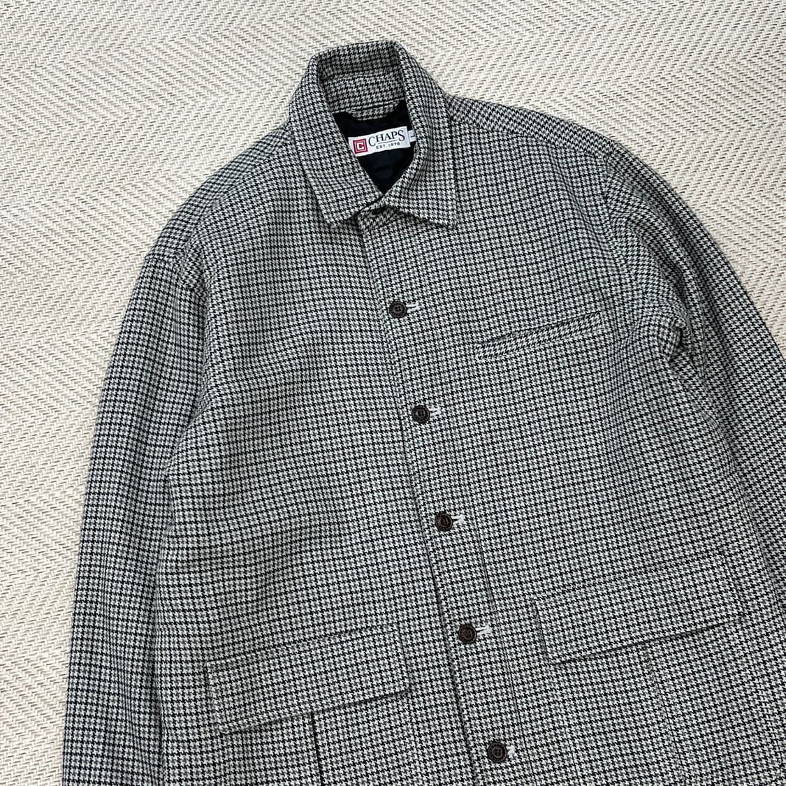 챕스 랄프로렌 체크 울 코트 r2568 상품이미지3