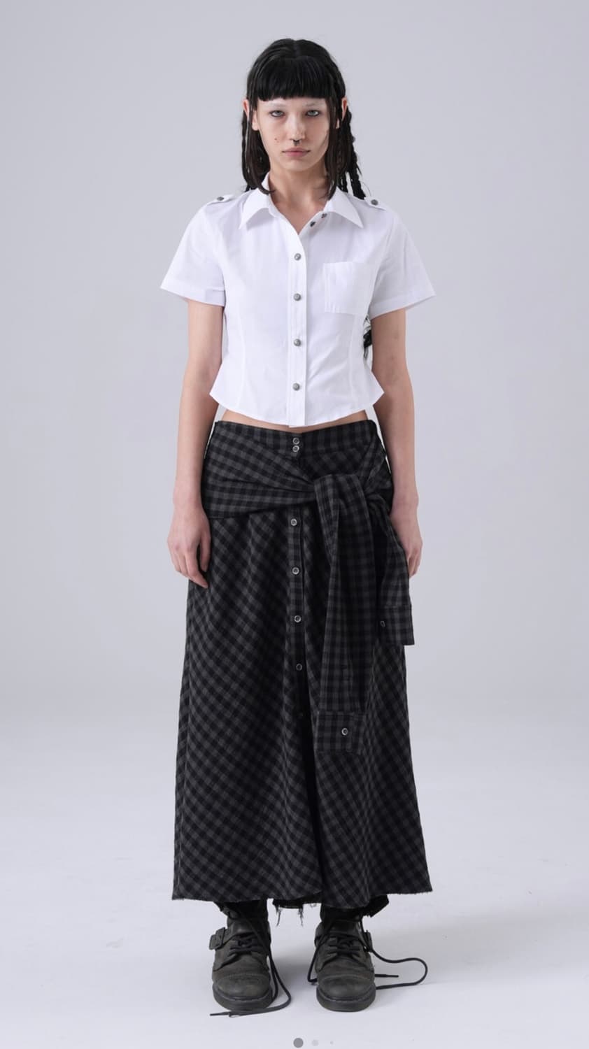 텐스댄스/파히섬) 체크셔츠스커트(새제품) 상품이미지1