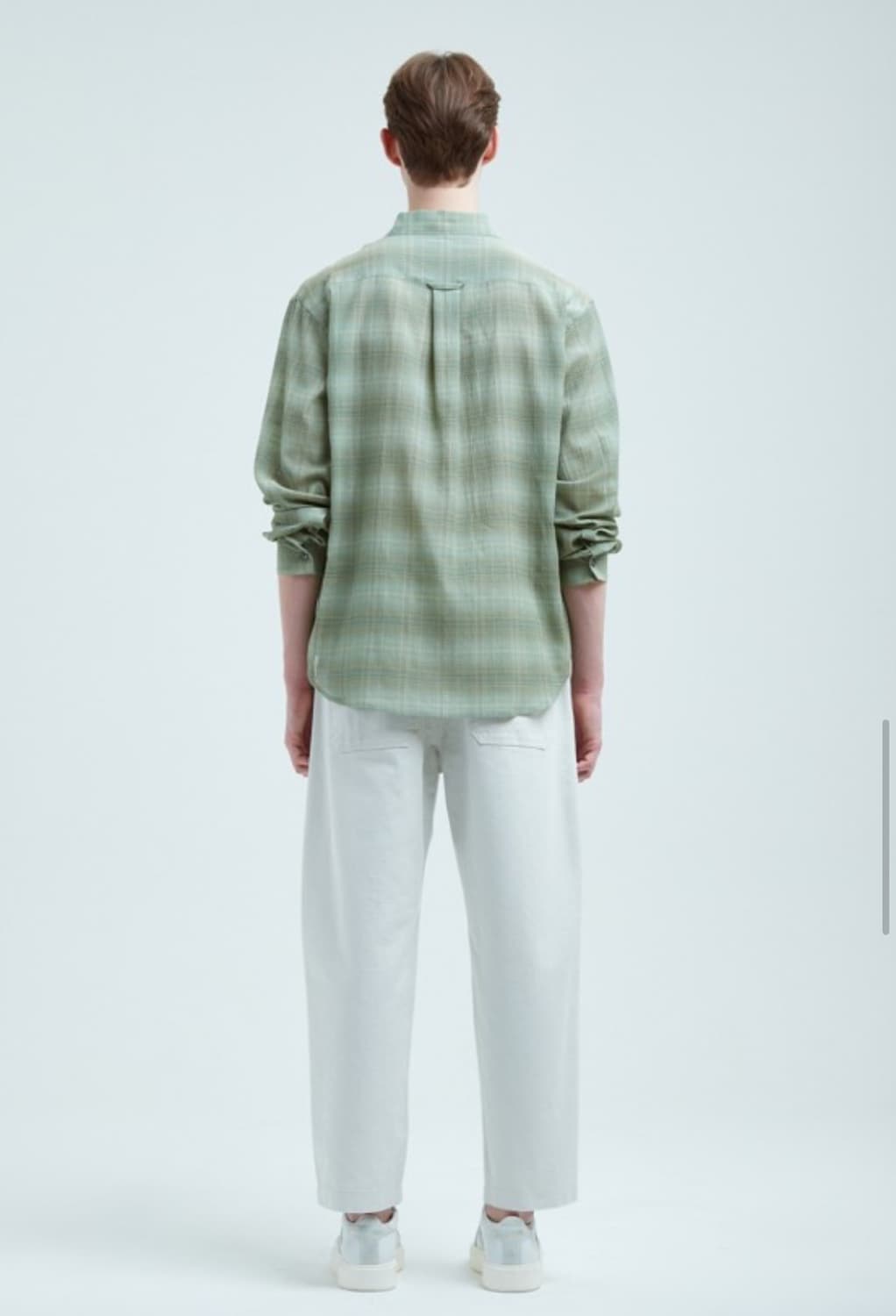 타임 옴므 크링클 체크 셔츠 상품이미지3