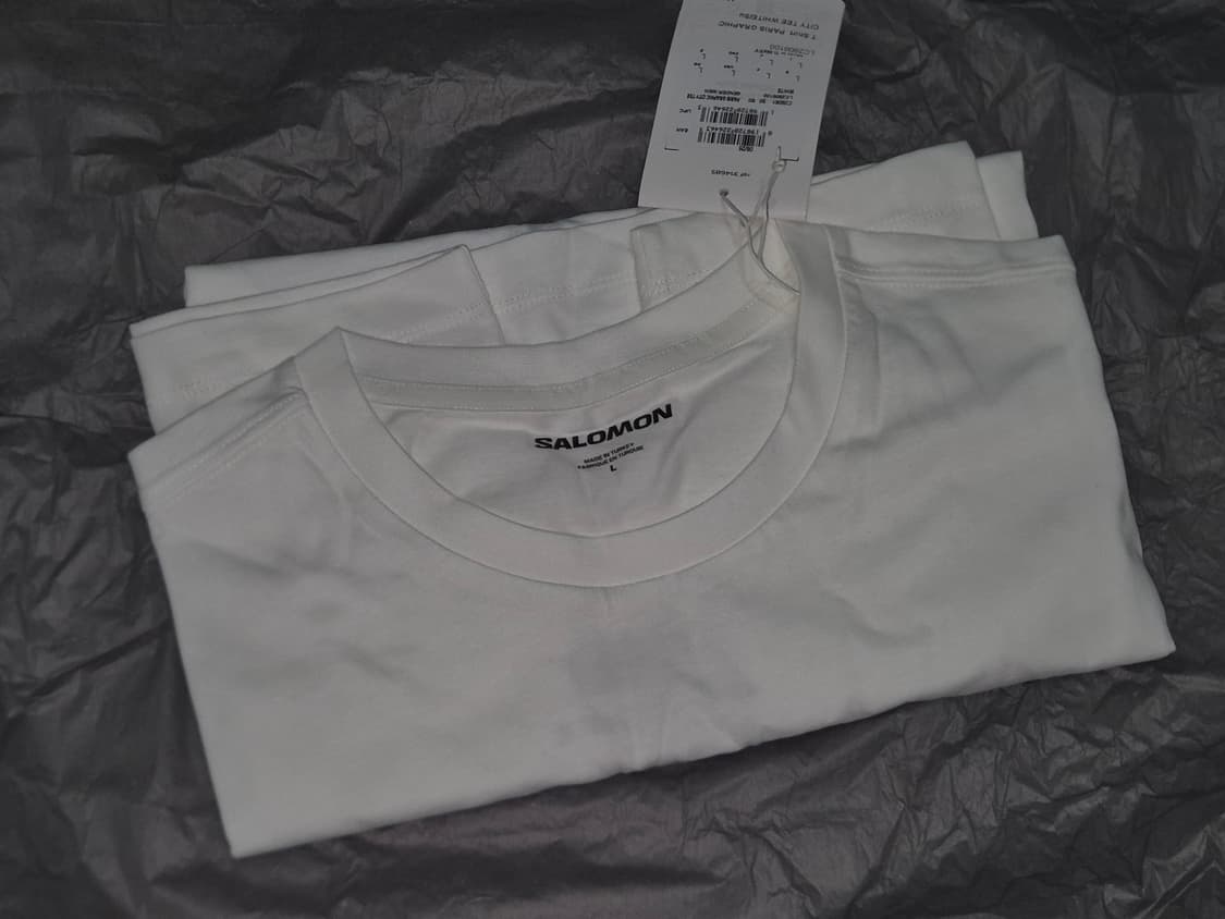 살로몬 반팔티 파리 에펠탑 에디션 L 화이트/블루 상품이미지5