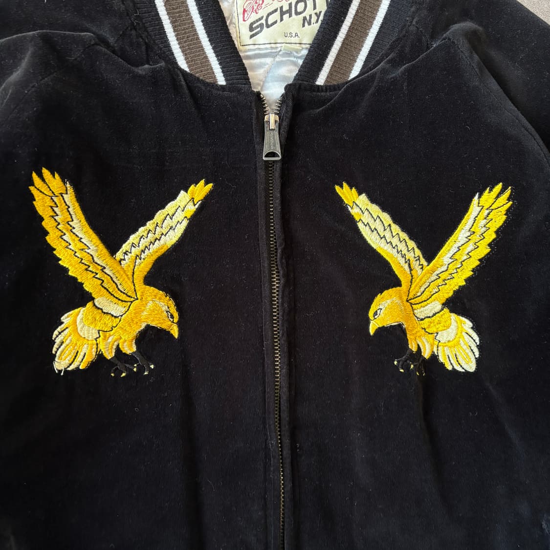 쇼트 NYC 수베니어 벨벳 스카잔 자켓 상품이미지5