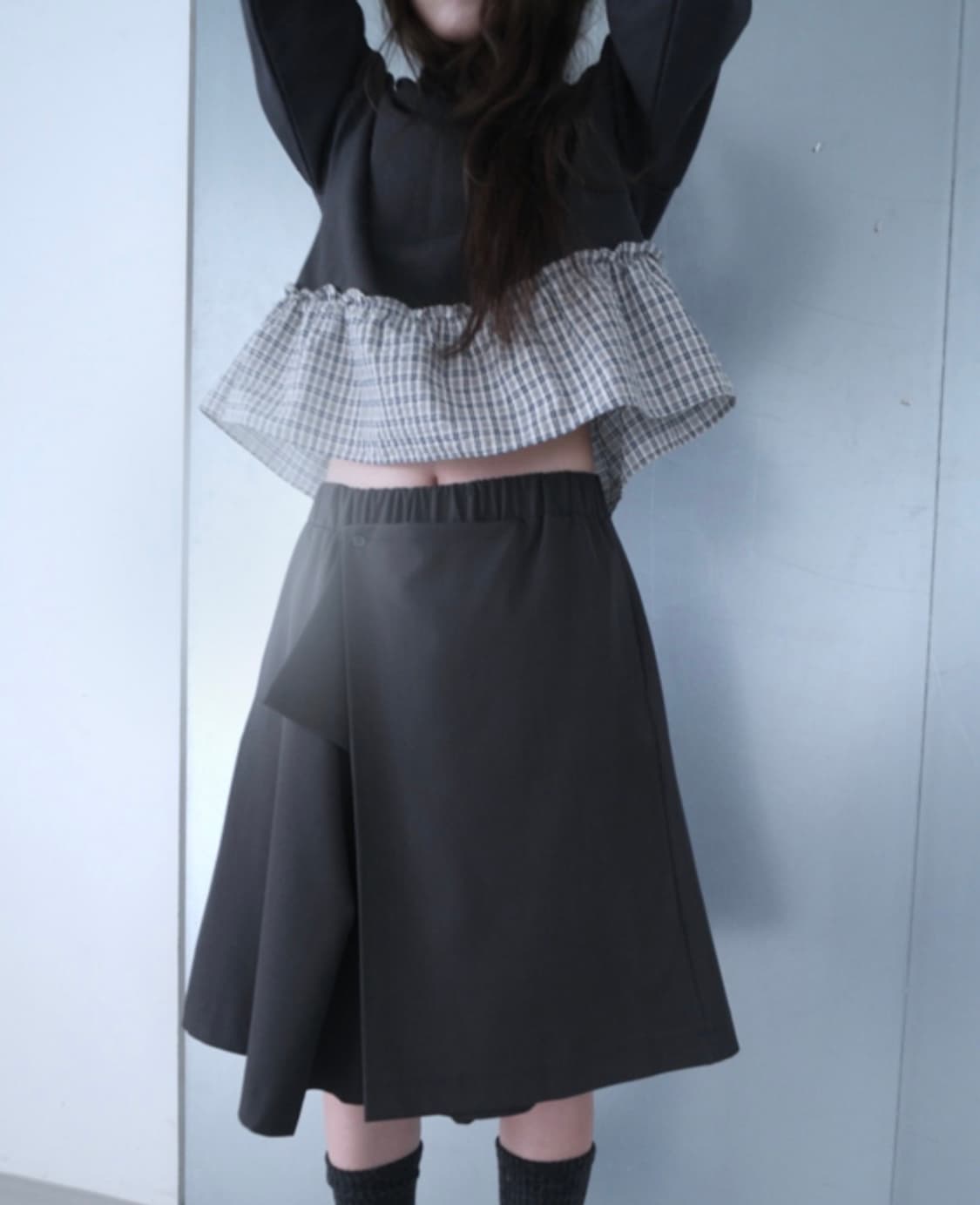 에프터먼데이 커튼 플레어 스커트 상품이미지2