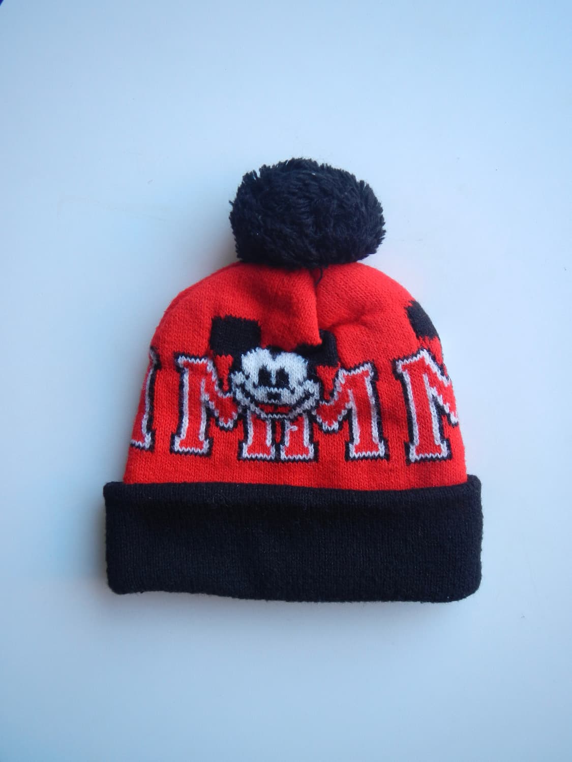 90’s Vintage Micky Mouse Pom-Pom Beanie 상품이미지1