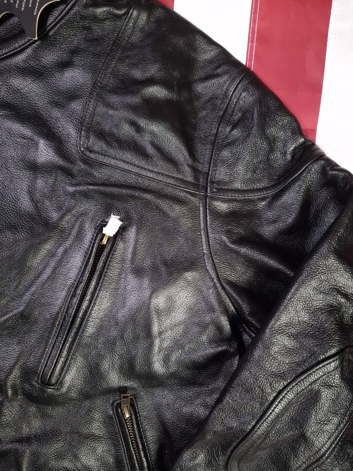 택새제품 리얼레더 싱글 라이더 바이크자켓 상품이미지6