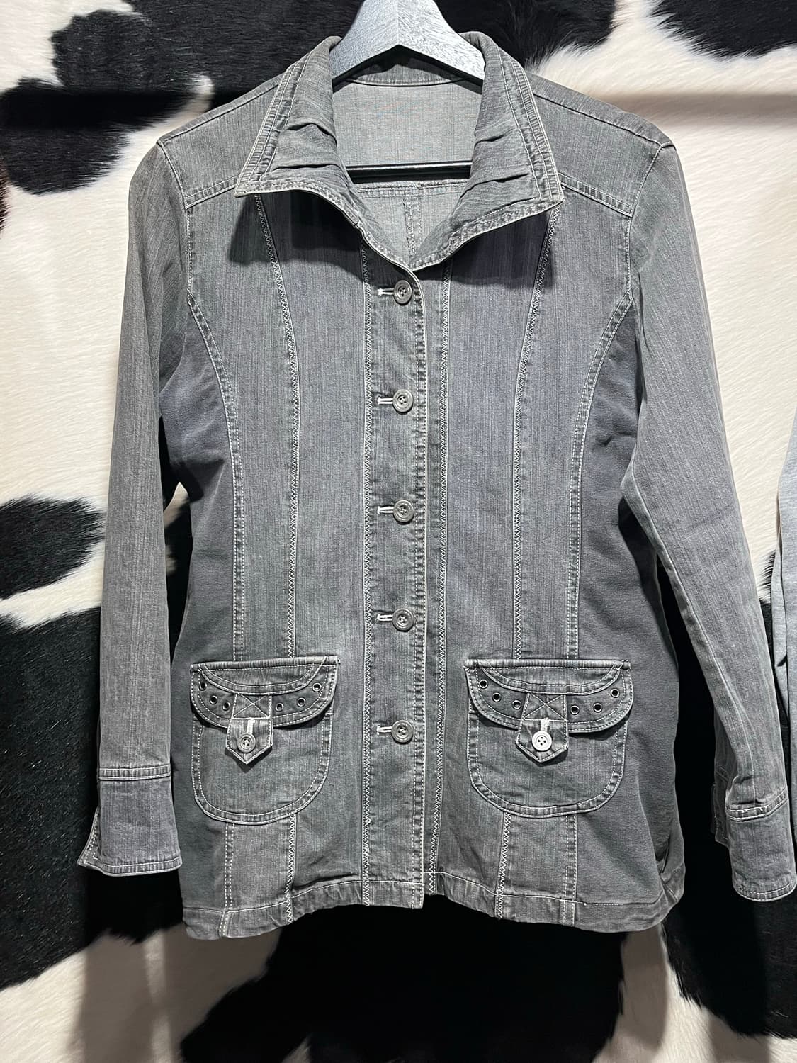 슬림핏 데님 자켓 상품이미지2