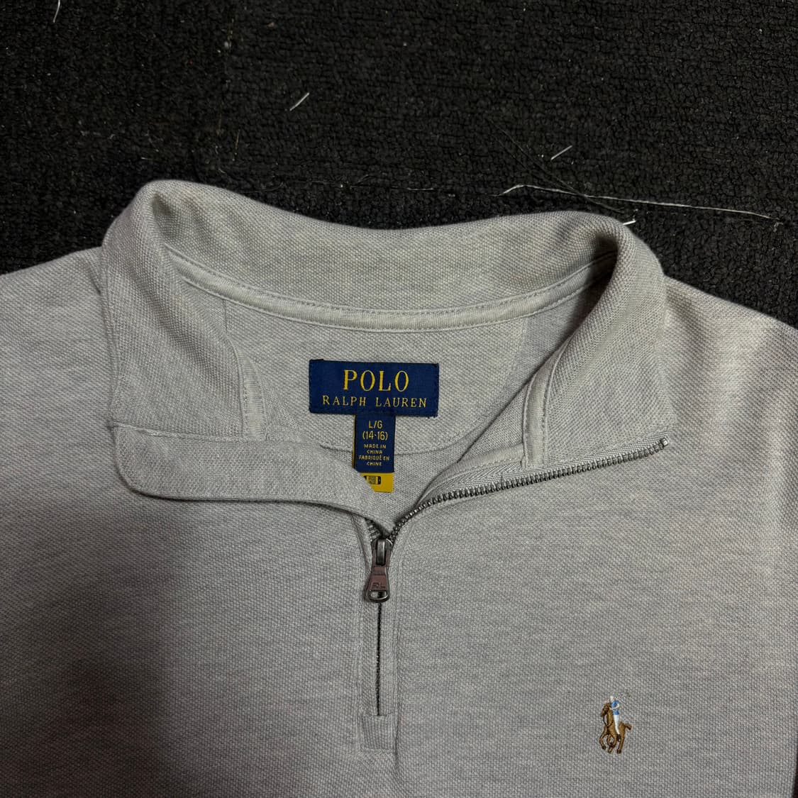 폴로 랄프로렌 신형탭 그레이 반집업 니트 맨투맨 보이즈 L  상품이미지5