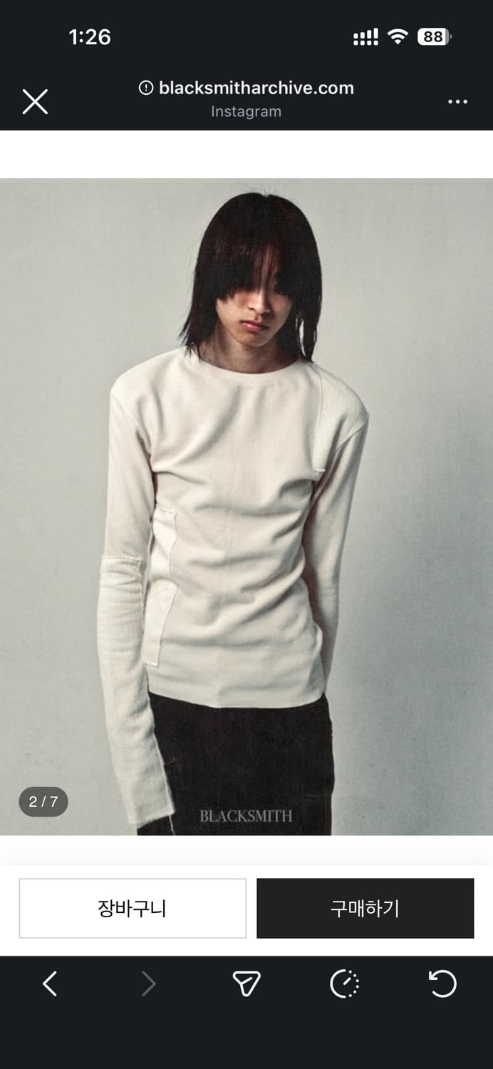blacksmith 롱슬리브 white size 2 상품이미지2