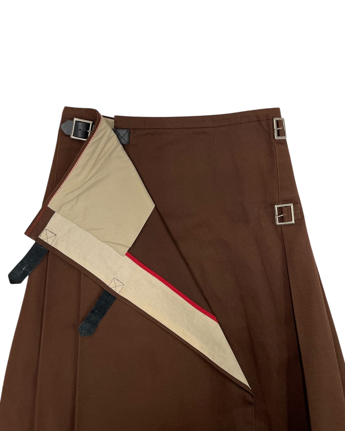 엔지니어드 가먼츠 벨트 디테일 플리츠 랩 스커트 상품이미지8