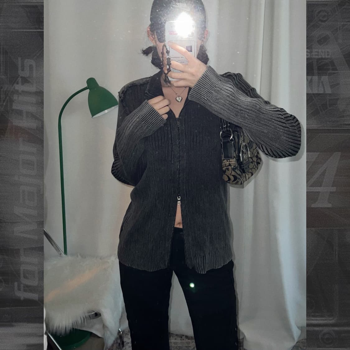 아르마니 익스체인지 Y2K 투웨이 니트 집업 상품이미지2