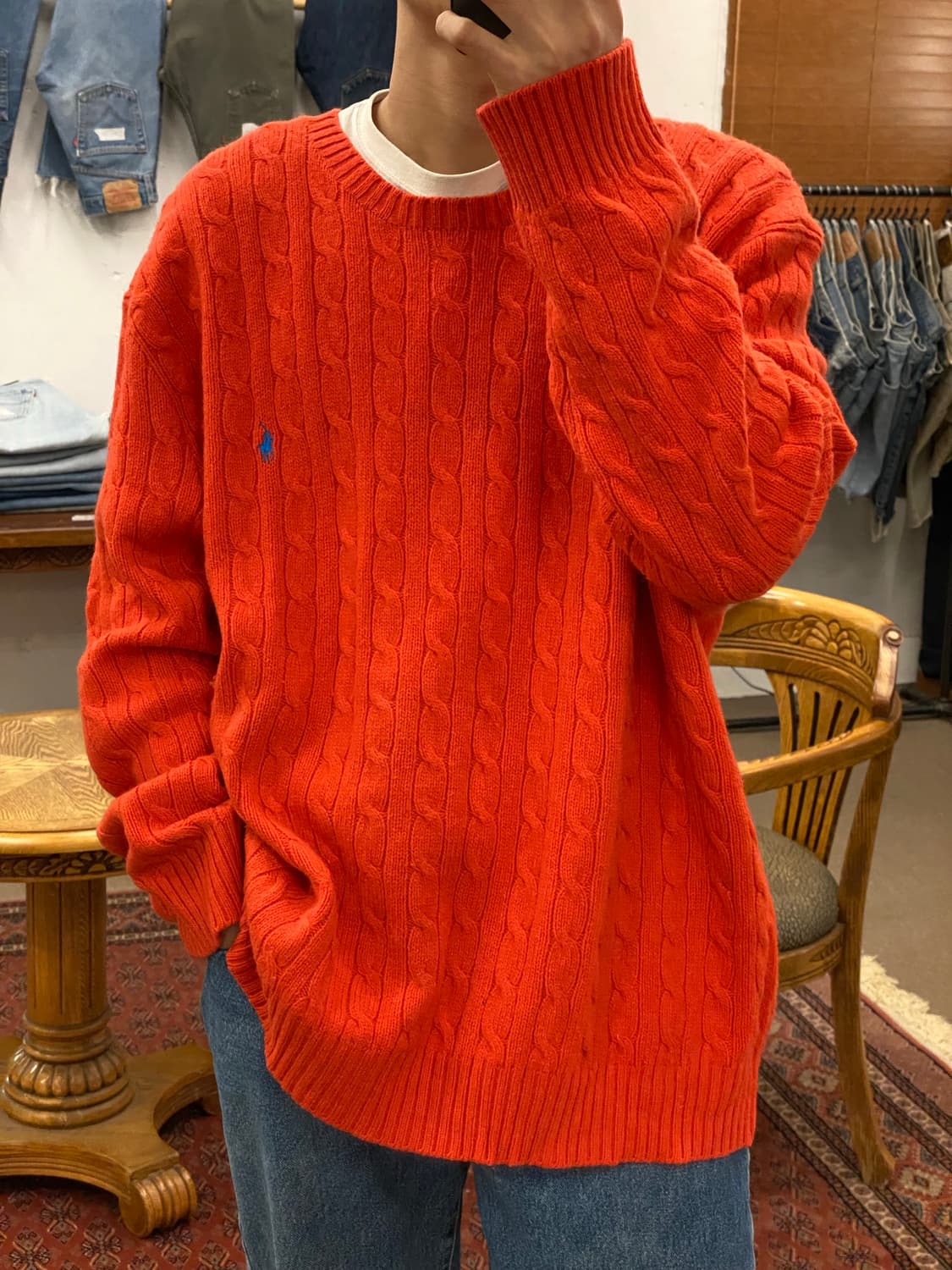 폴로 랄프 로렌 앙고라 케이블 니트 상품이미지6