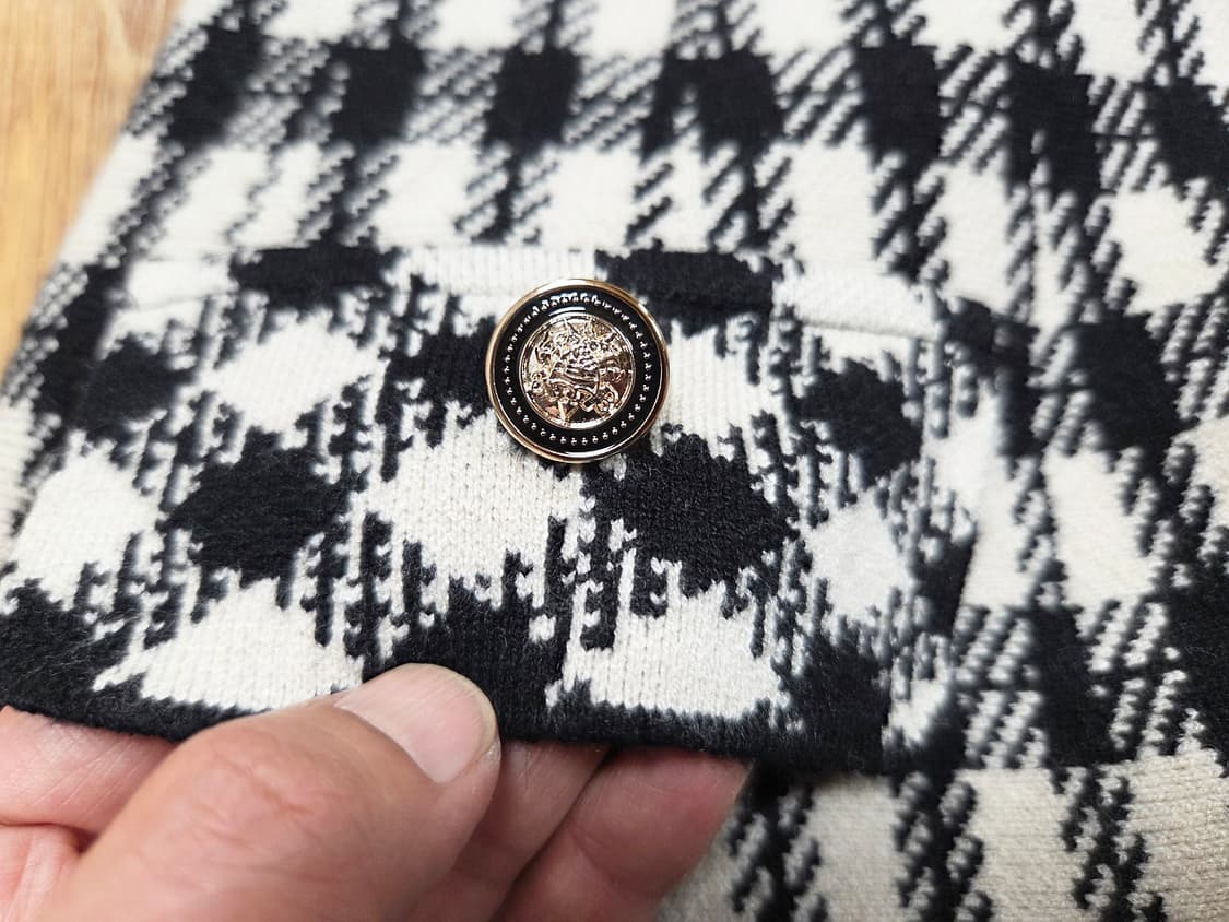 더히스토리(the history) 언발 체크니트스커트 55-66 새상품 상품이미지5