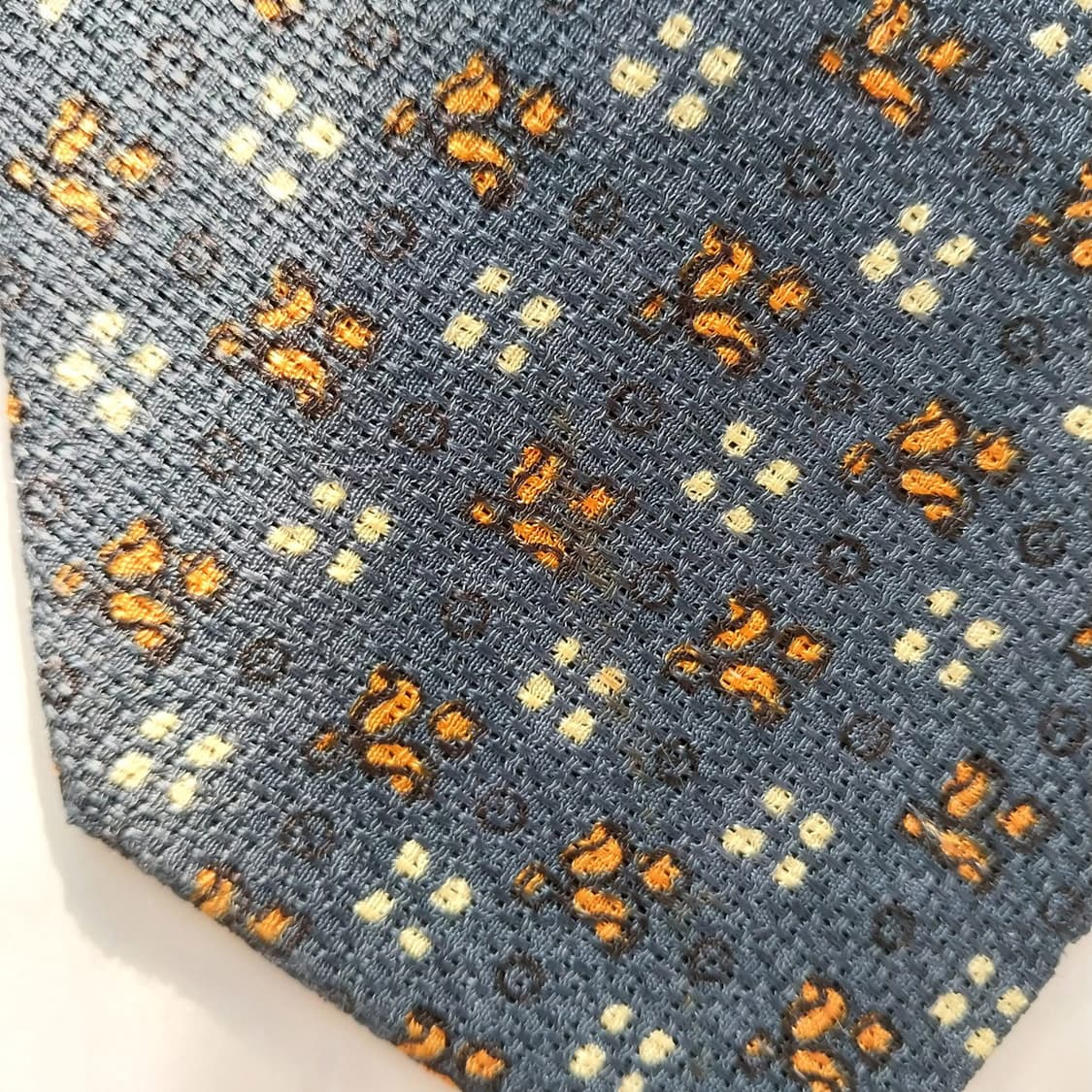 더반 실크 네이비 클래식 패턴 넥타이 9.5cm A등급 K1451
 상품이미지9