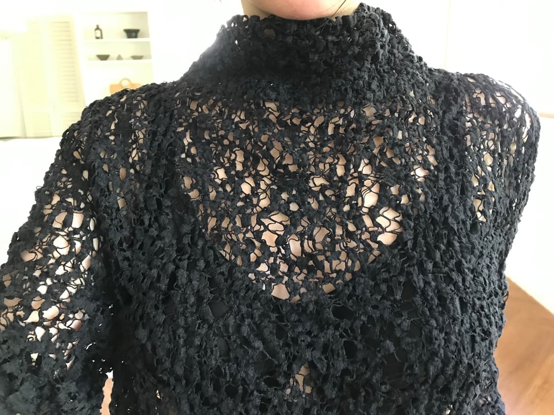 vintage high neck net top 상품이미지2