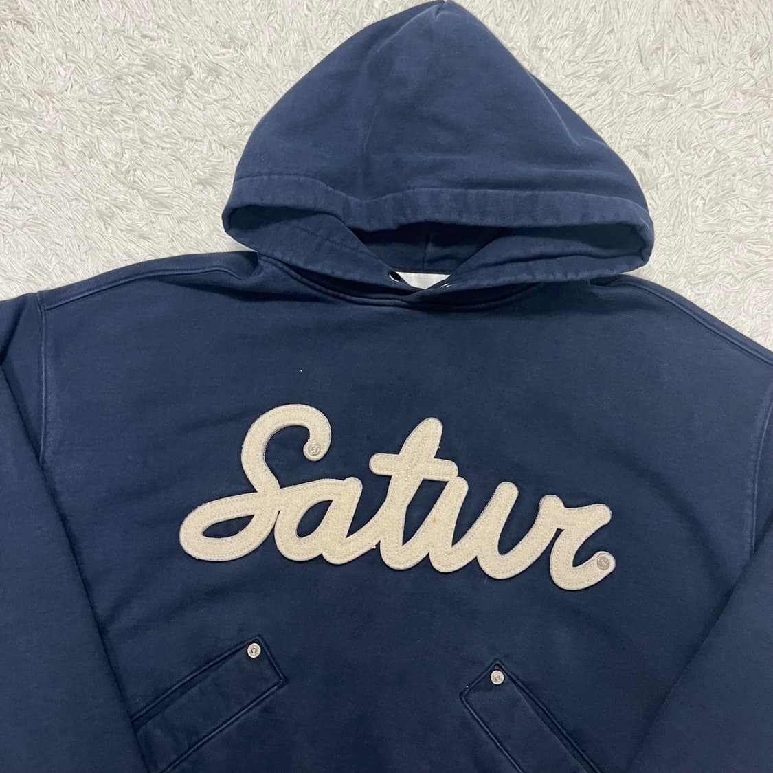 Satur Lugo applique rivet hoodie 상품이미지5