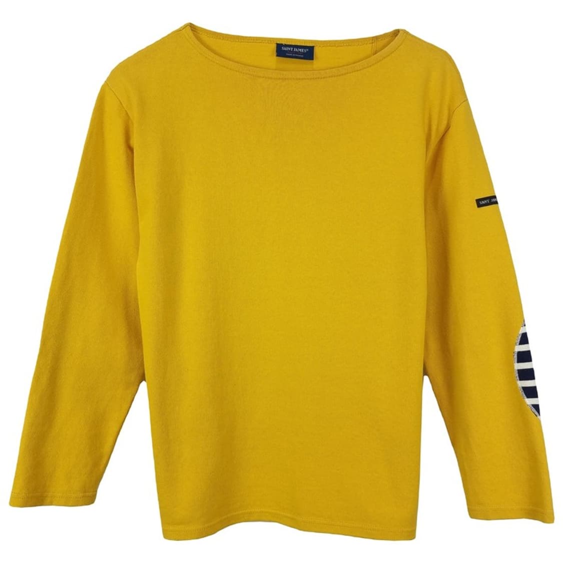 [세인트제임스] 엘보우 패치 보트넥 루즈핏 롱슬리브 긴팔티 M20043 상품이미지2