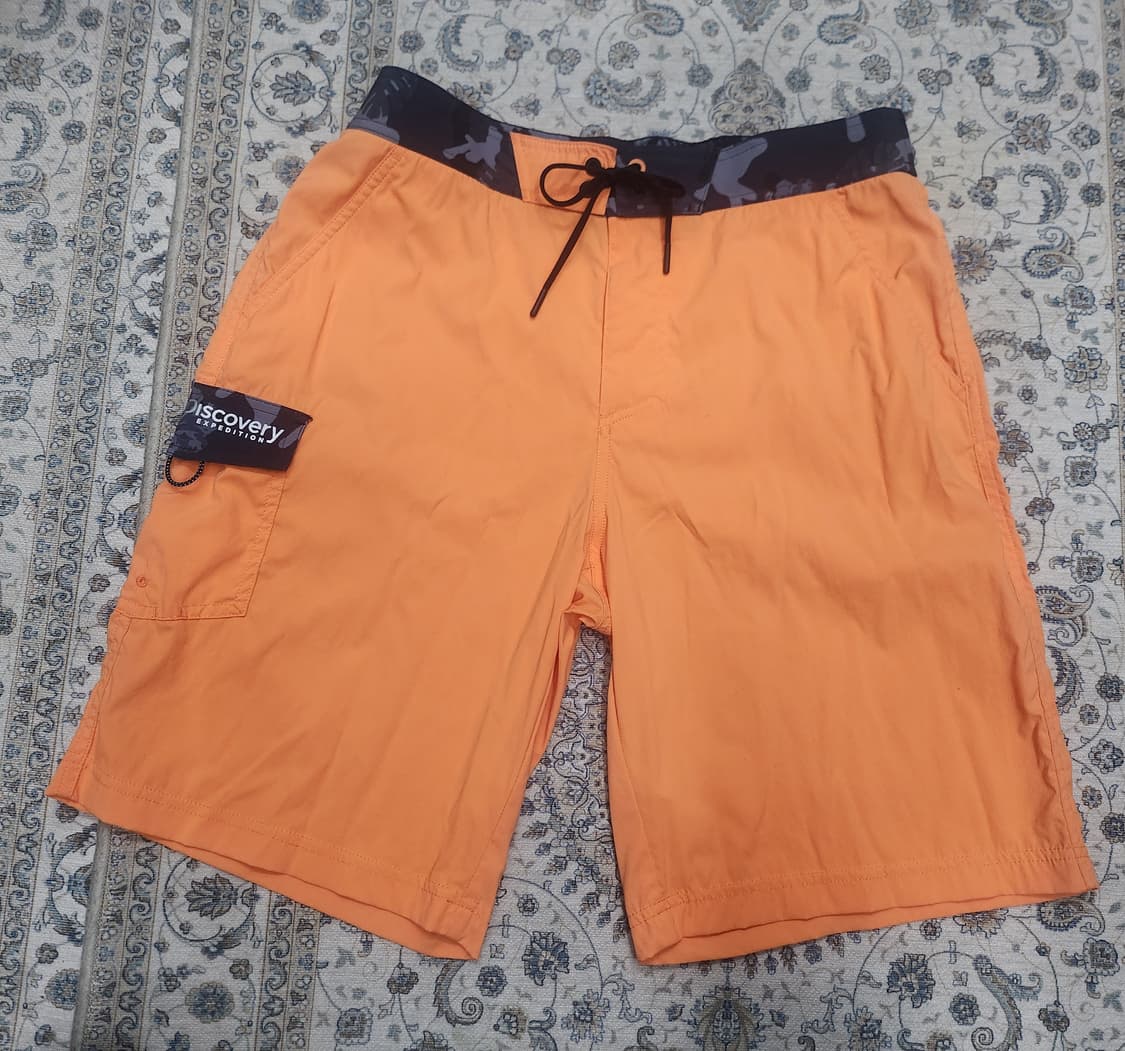 디스커버리 나일론 카모패턴 오렌지 반바지 32사이즈 상품이미지1