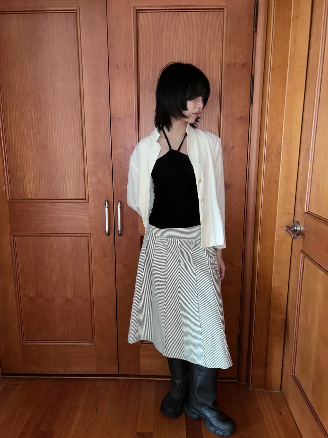 Oblique A-Line Skirt 상품이미지1