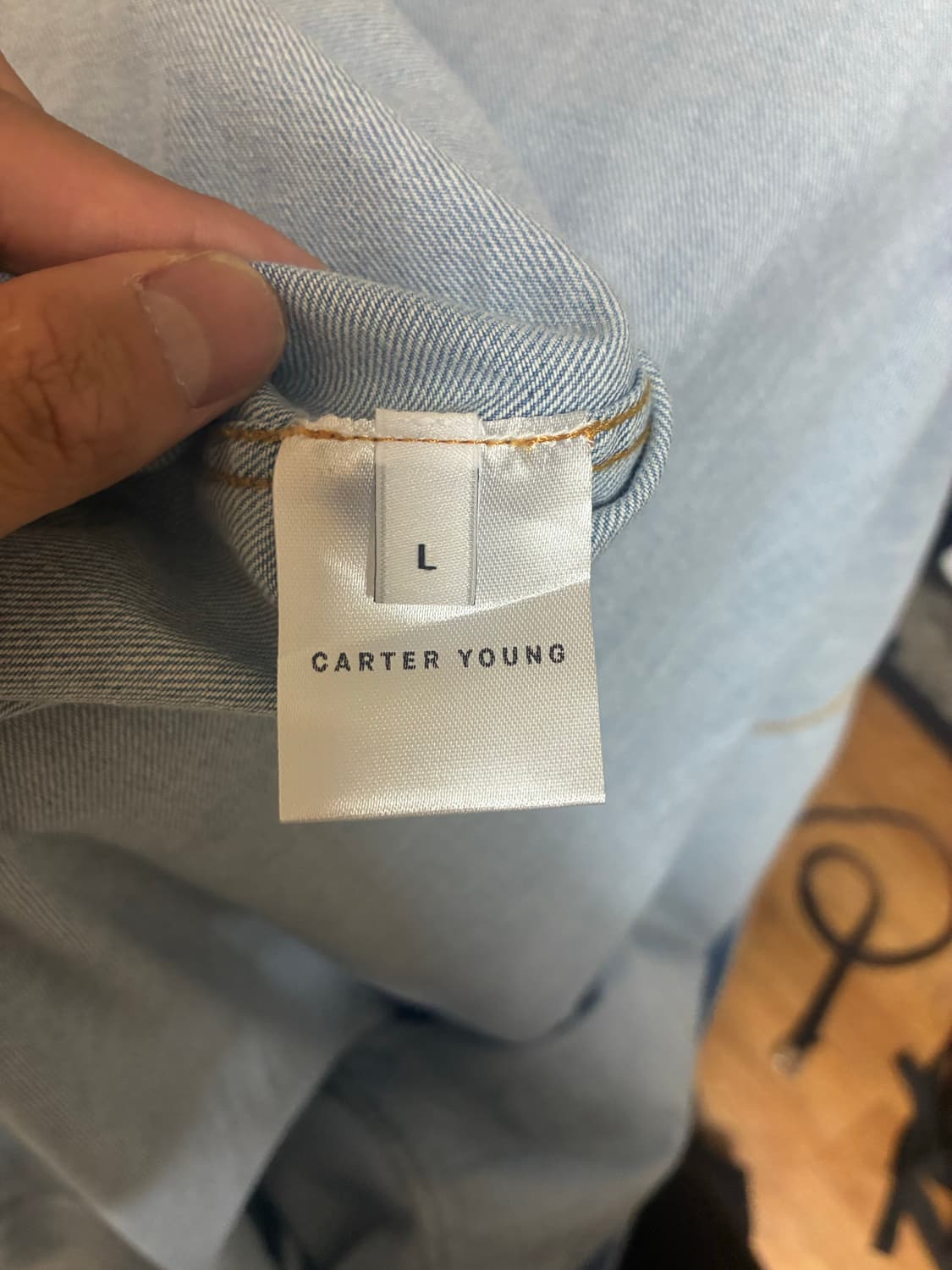 [Carter Young] 데님 웨스턴 셔츠 상품이미지3