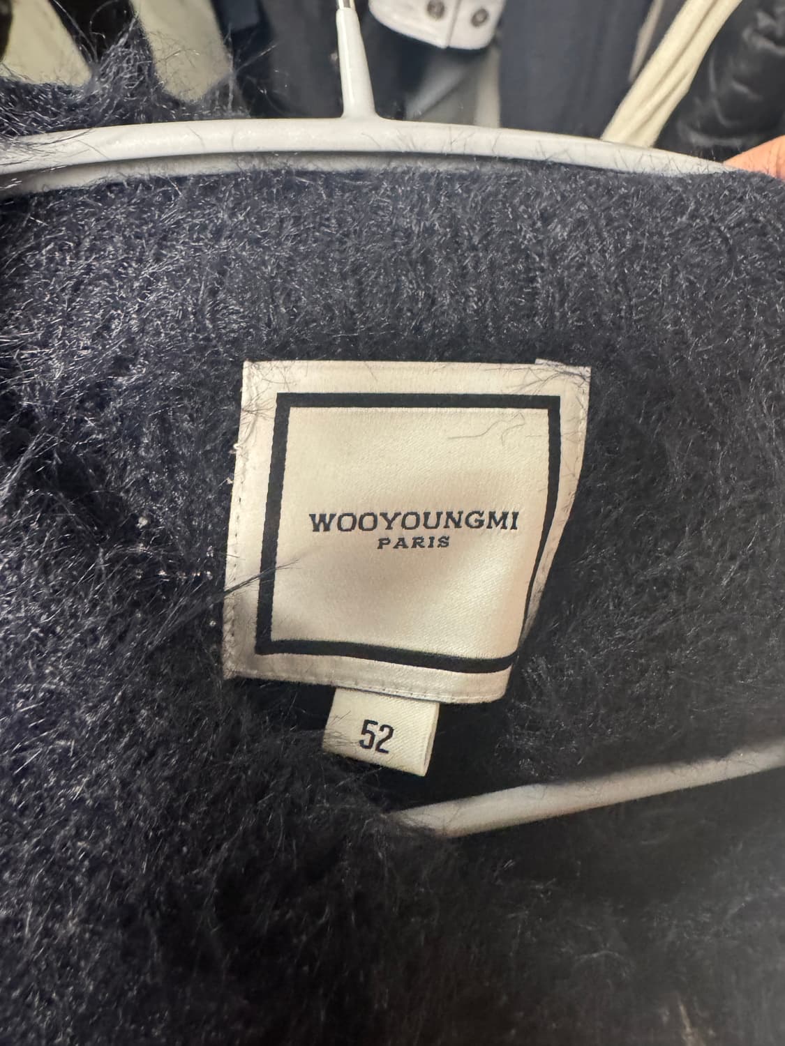 우영미 24FW 헤어리 하이넥 집업 네이비 52사이즈 상품이미지5